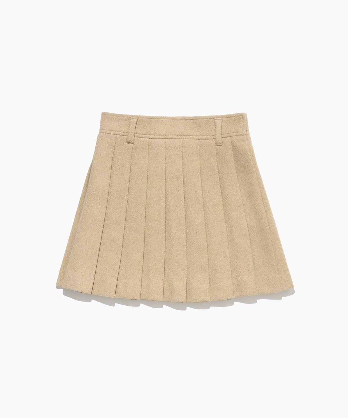 튜드먼트(TTUDEMENT) TAILORED WOOL MINI SKIRT BEIGE