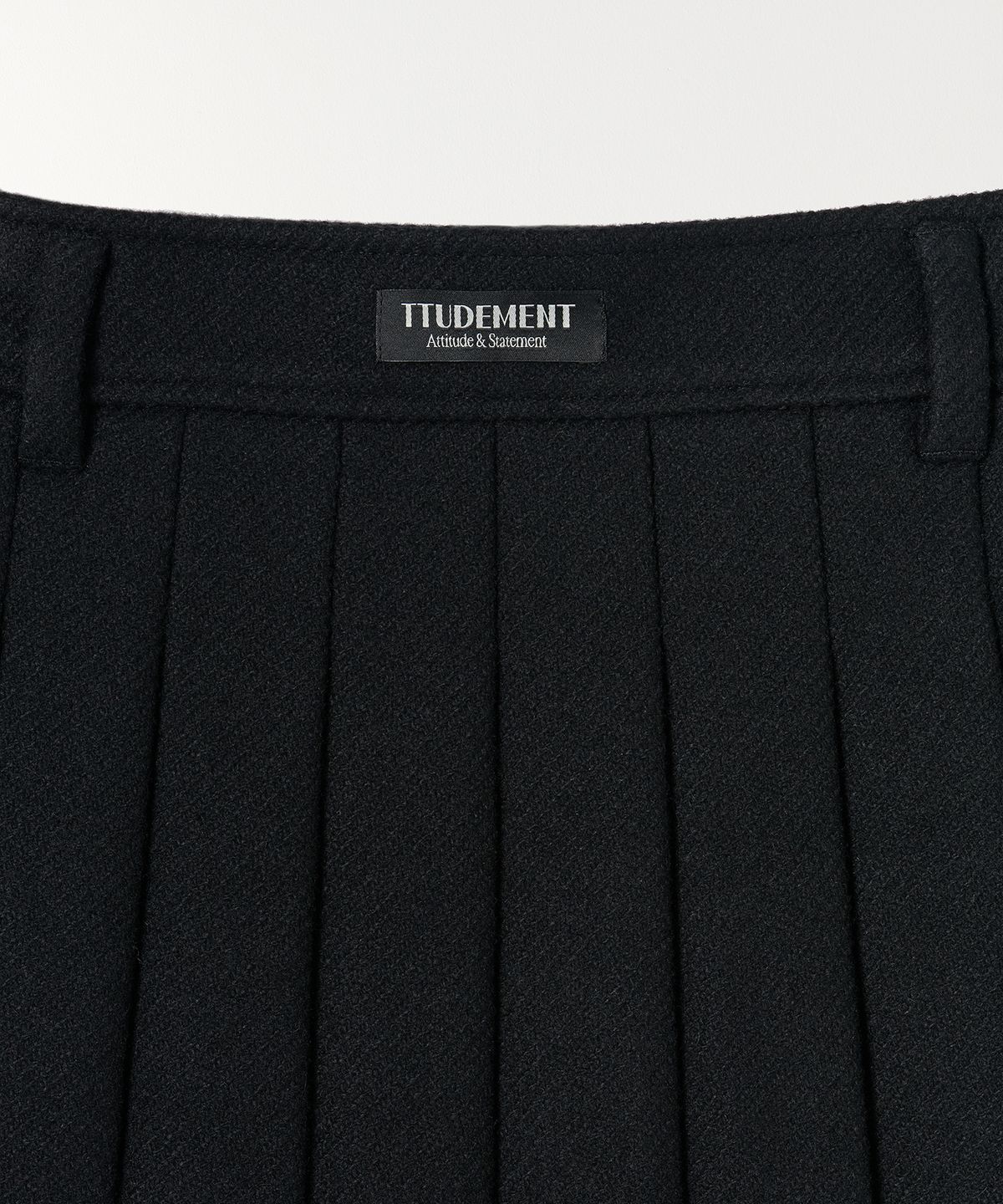 튜드먼트(TTUDEMENT) TAILORED WOOL MINI SKIRT BLACK