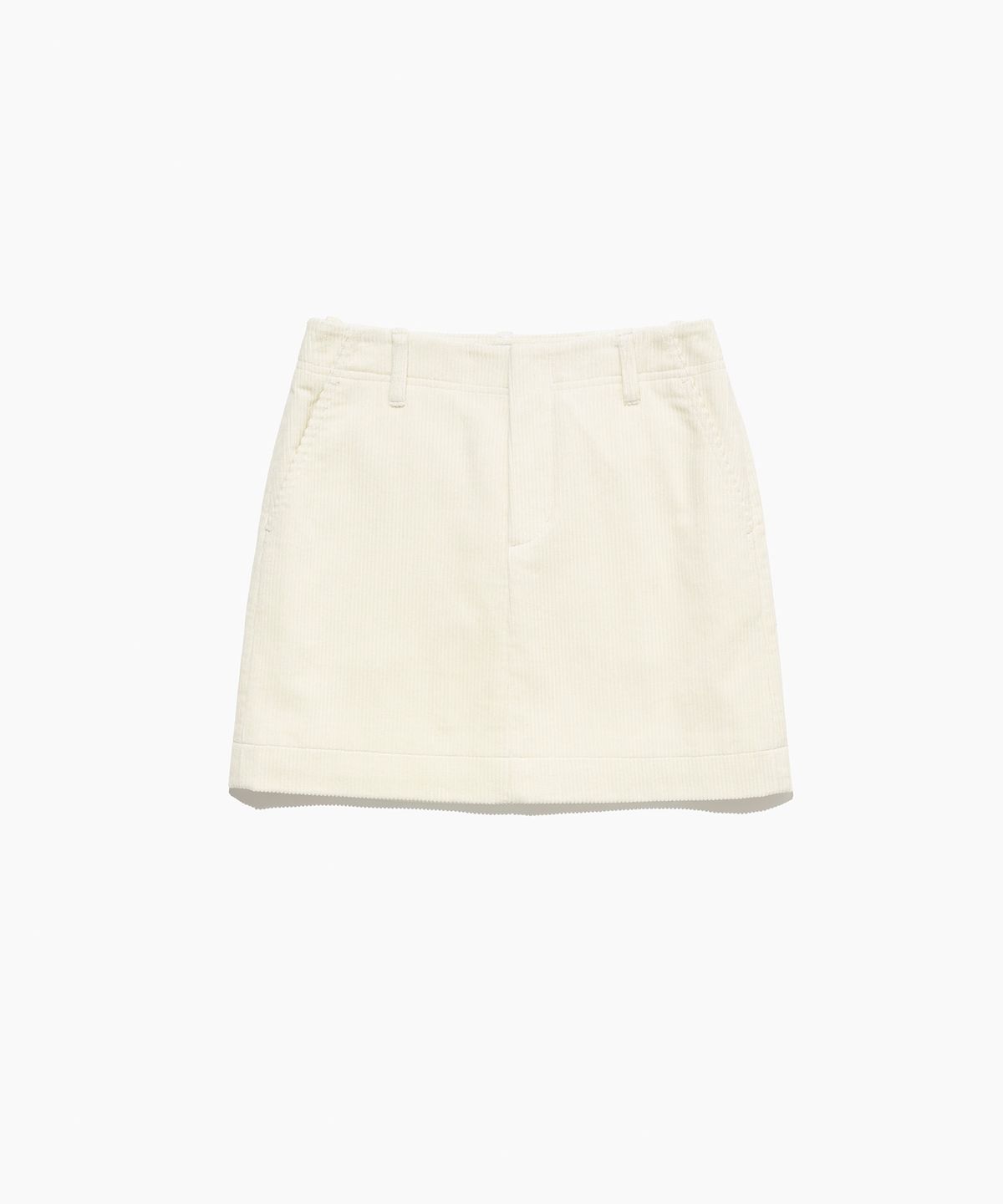 튜드먼트(TTUDEMENT) CORDUROY MINI SKIRT IVORY