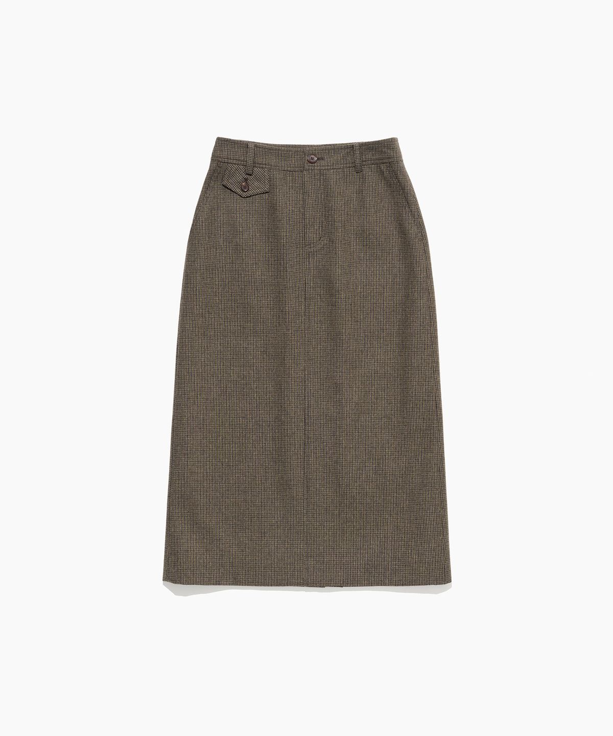 튜드먼트(TTUDEMENT) H-LINE POCKET SKIRT BROWN CHECK