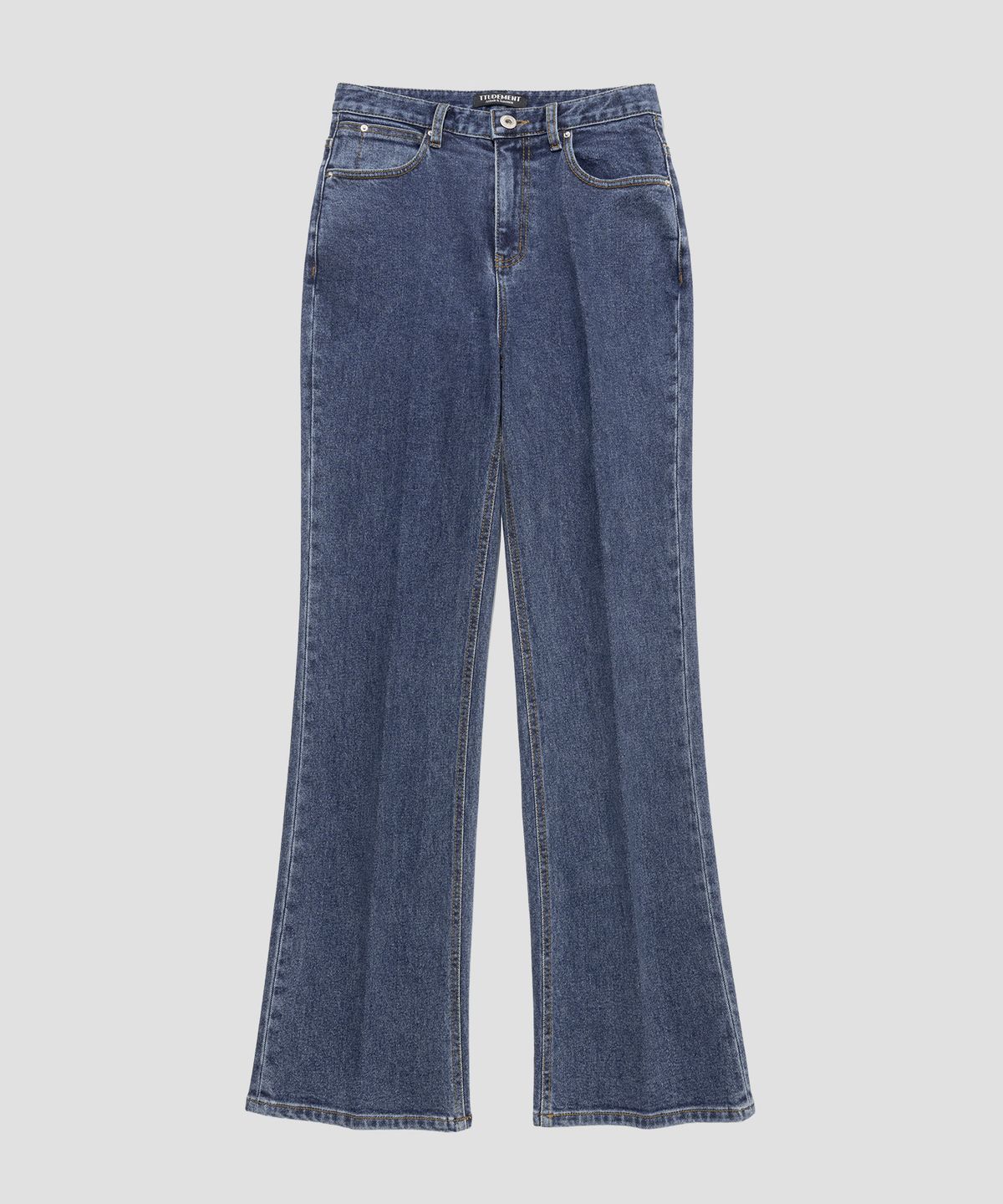 튜드먼트(TTUDEMENT) [쁨이착용] BOOT-CUT DENIM PANTS_DEEP BLUE