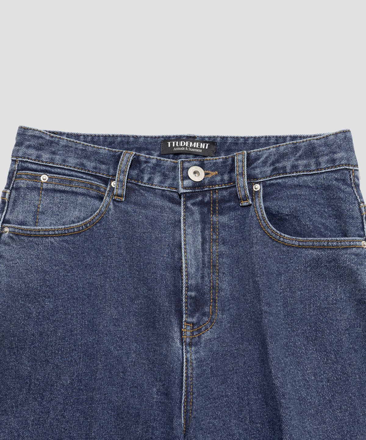 튜드먼트(TTUDEMENT) [쁨이착용] BOOT-CUT DENIM PANTS_DEEP BLUE