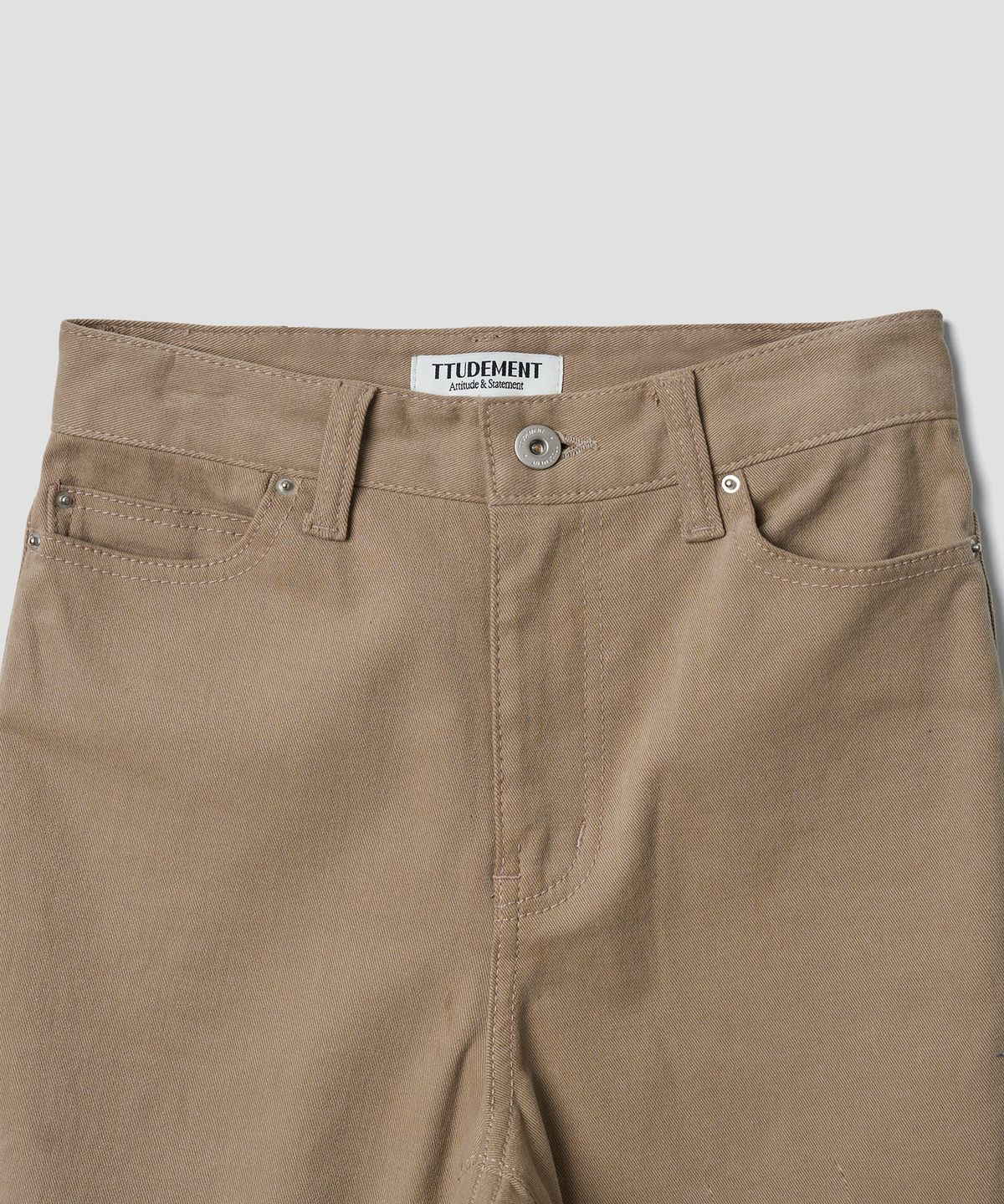 튜드먼트(TTUDEMENT) COTTON FLARED PANTS_BEIGE