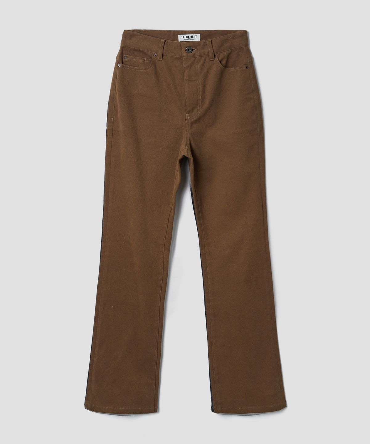 튜드먼트(TTUDEMENT) COTTON FLARED PANTS_CAMEL