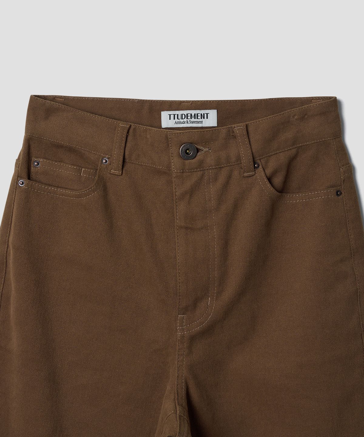 튜드먼트(TTUDEMENT) COTTON FLARED PANTS_CAMEL