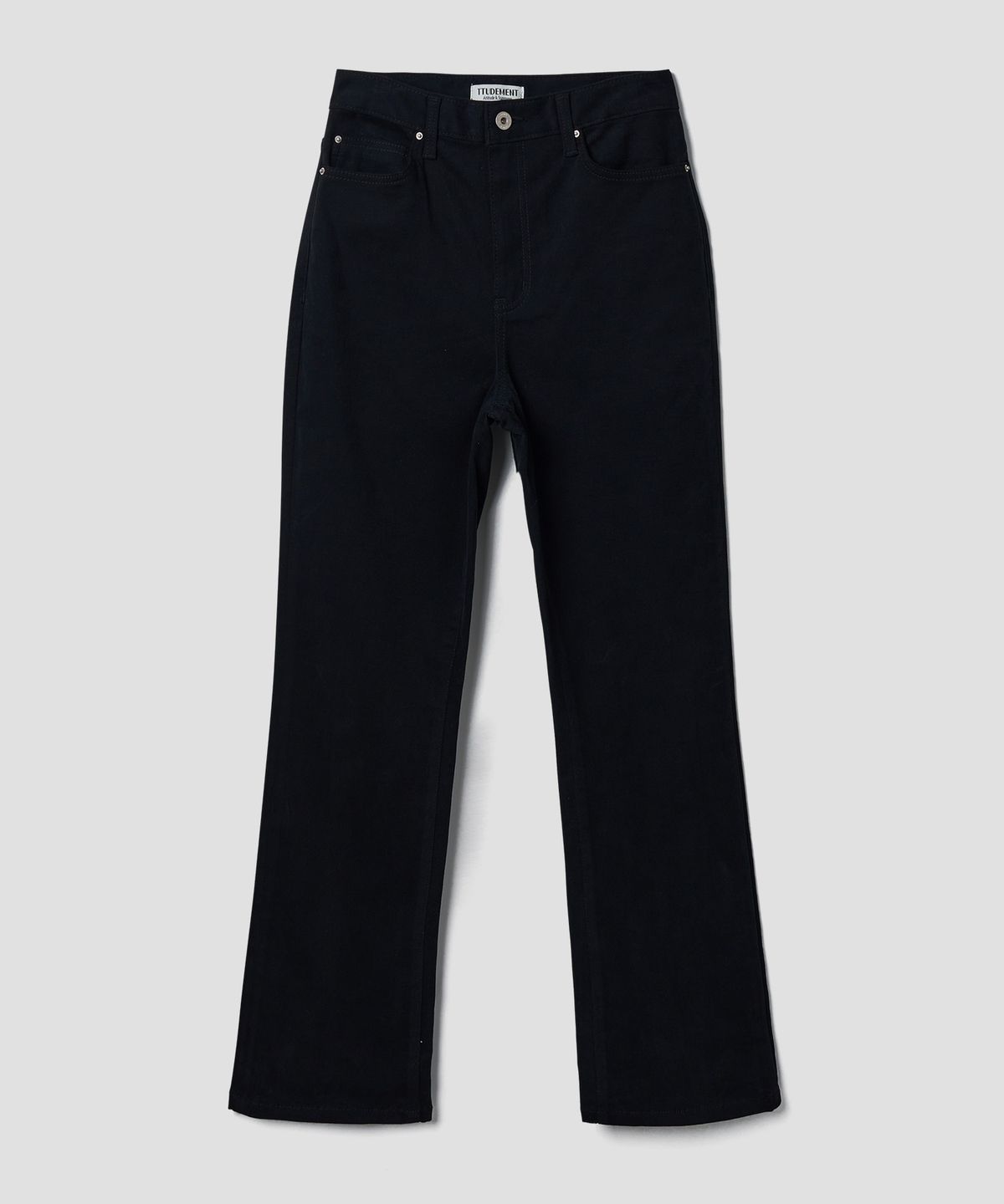 튜드먼트(TTUDEMENT) COTTON FLARED PANTS_BLACK