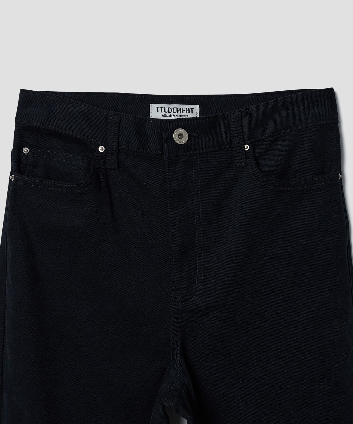튜드먼트(TTUDEMENT) COTTON FLARED PANTS_BLACK