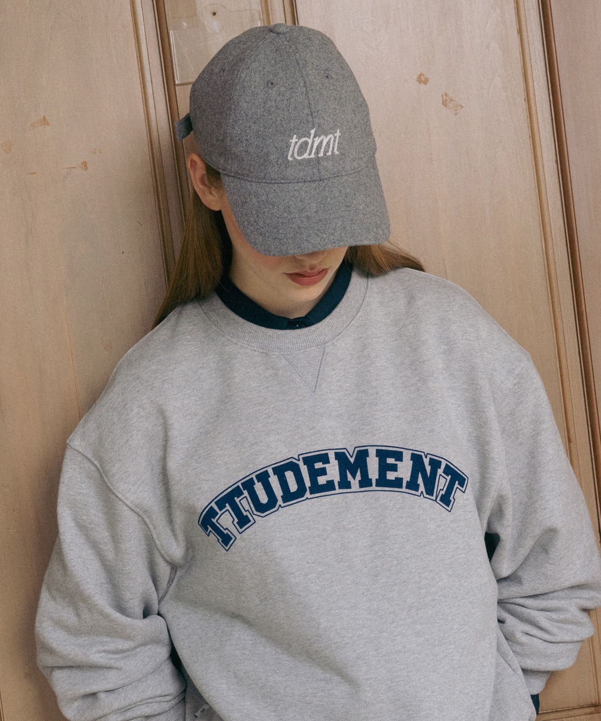 튜드먼트(TTUDEMENT) TDMT LOGO BALLCAP GREY