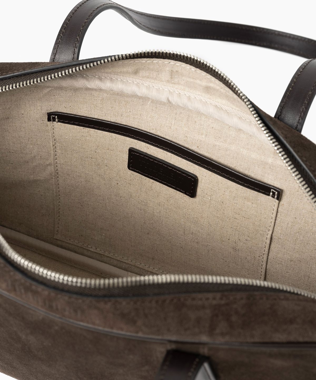 튜드먼트(TTUDEMENT) SUEDE BOWLING SHOULDER BAG BROWN
