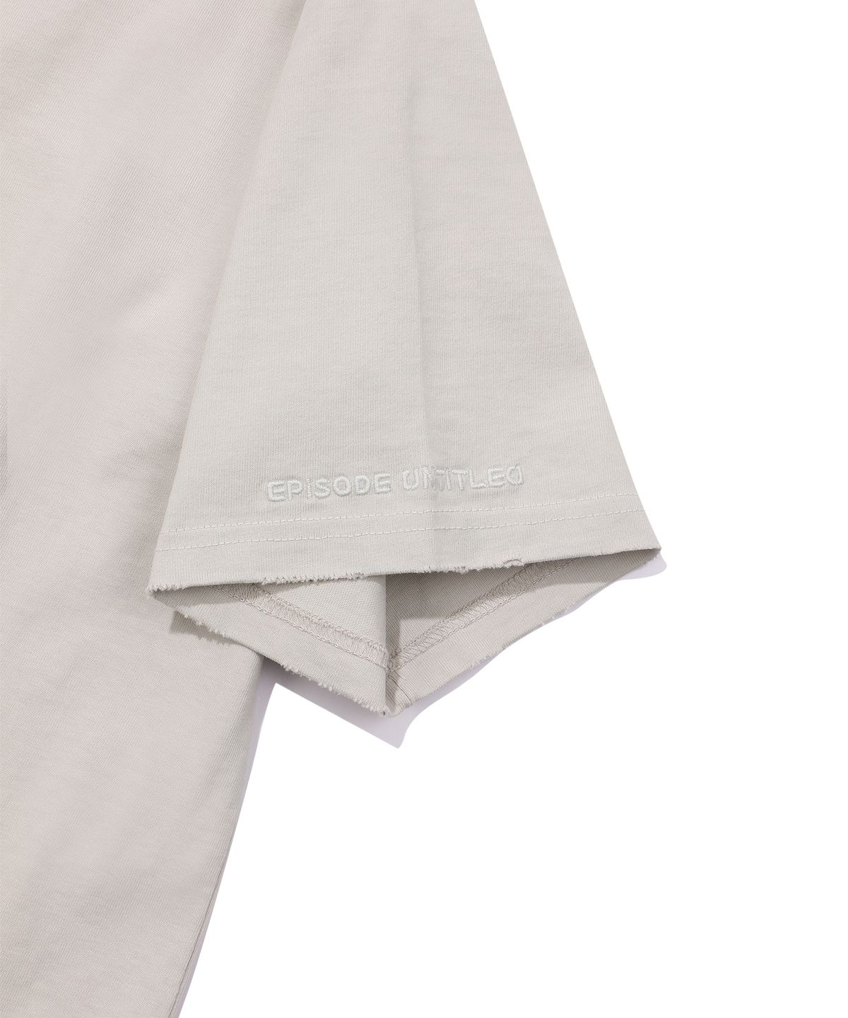 에피소드 언타이틀(EPISODE UNTITLED) ZIPPER POINT CUT-OFF T-SHIRT_BEIGE