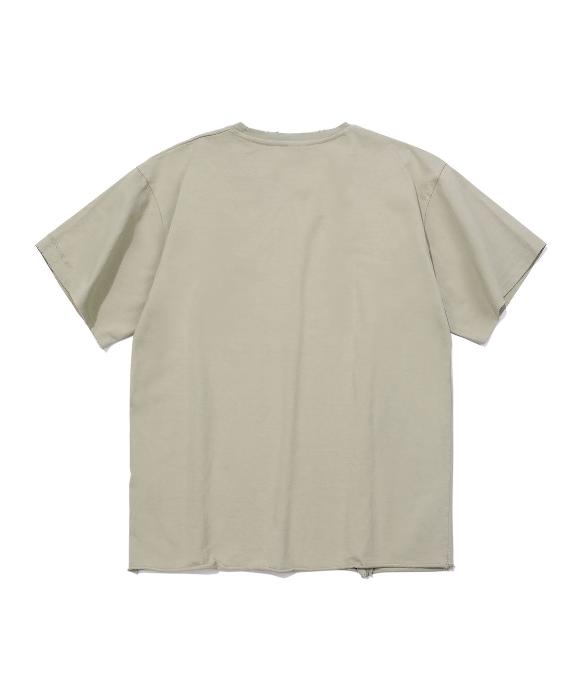 에피소드 언타이틀(EPISODE UNTITLED) ZIPPER POINT CUT-OFF T-SHIRT_KHAKI