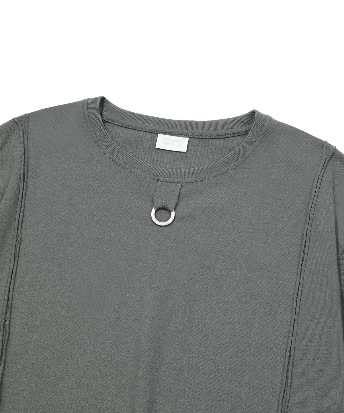 에피소드 언타이틀(EPISODE UNTITLED) CUT-OFF LOGO RING POINT T-SHIRT_GREY