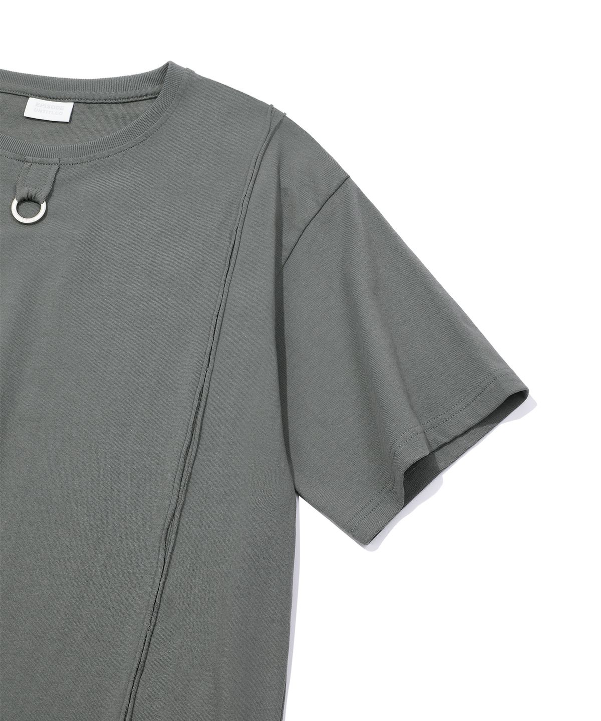 에피소드 언타이틀(EPISODE UNTITLED) CUT-OFF LOGO RING POINT T-SHIRT_GREY