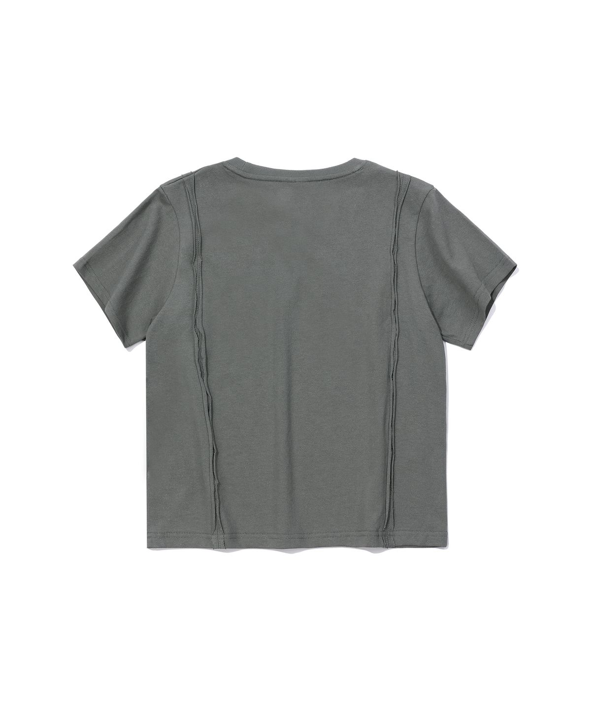 에피소드 언타이틀(EPISODE UNTITLED) CROP CUT-OFF LOGO RING POINT T-SHIRT_GREY