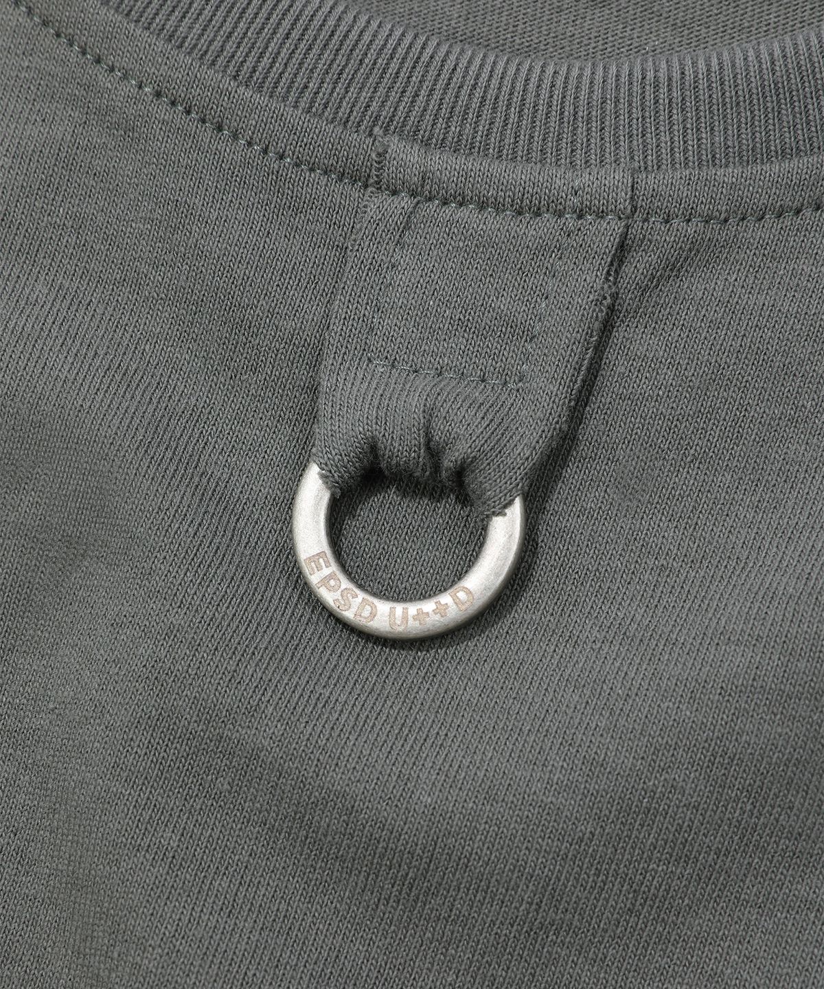 에피소드 언타이틀(EPISODE UNTITLED) CROP CUT-OFF LOGO RING POINT T-SHIRT_GREY