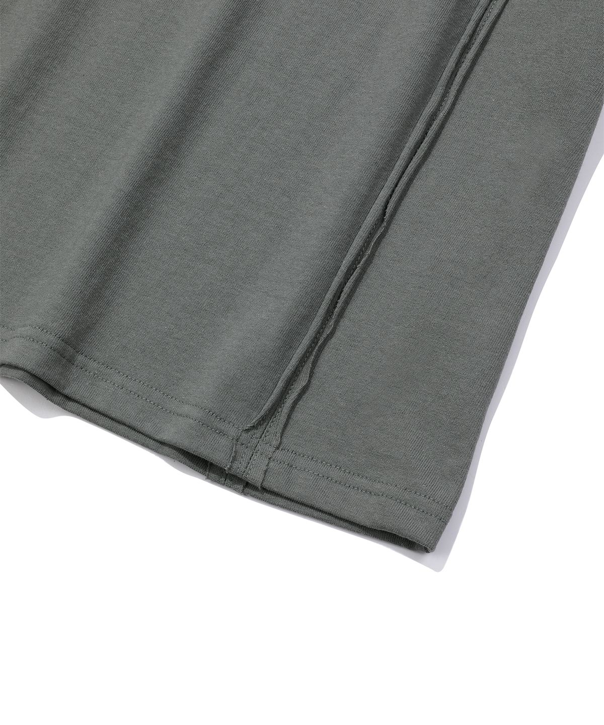 에피소드 언타이틀(EPISODE UNTITLED) CROP CUT-OFF LOGO RING POINT T-SHIRT_GREY