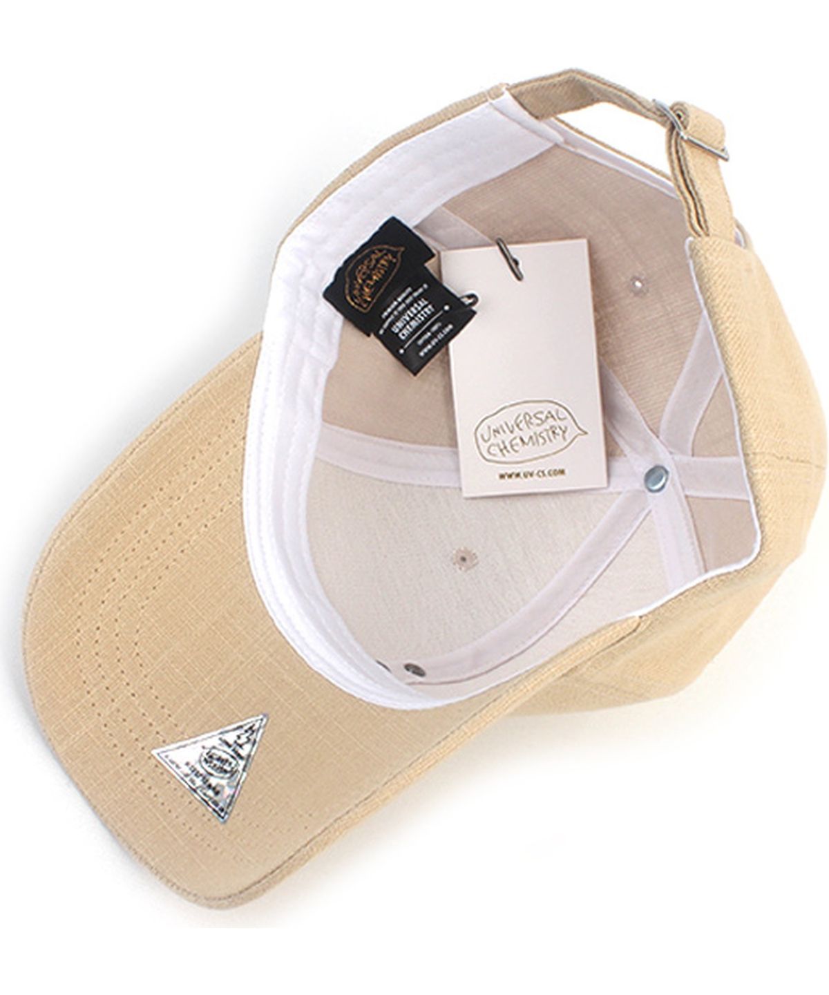 유니버셜 케미스트리(UNIVERSAL CHEMISTRY) Linen Muji Beige Ballcap 린넨모자