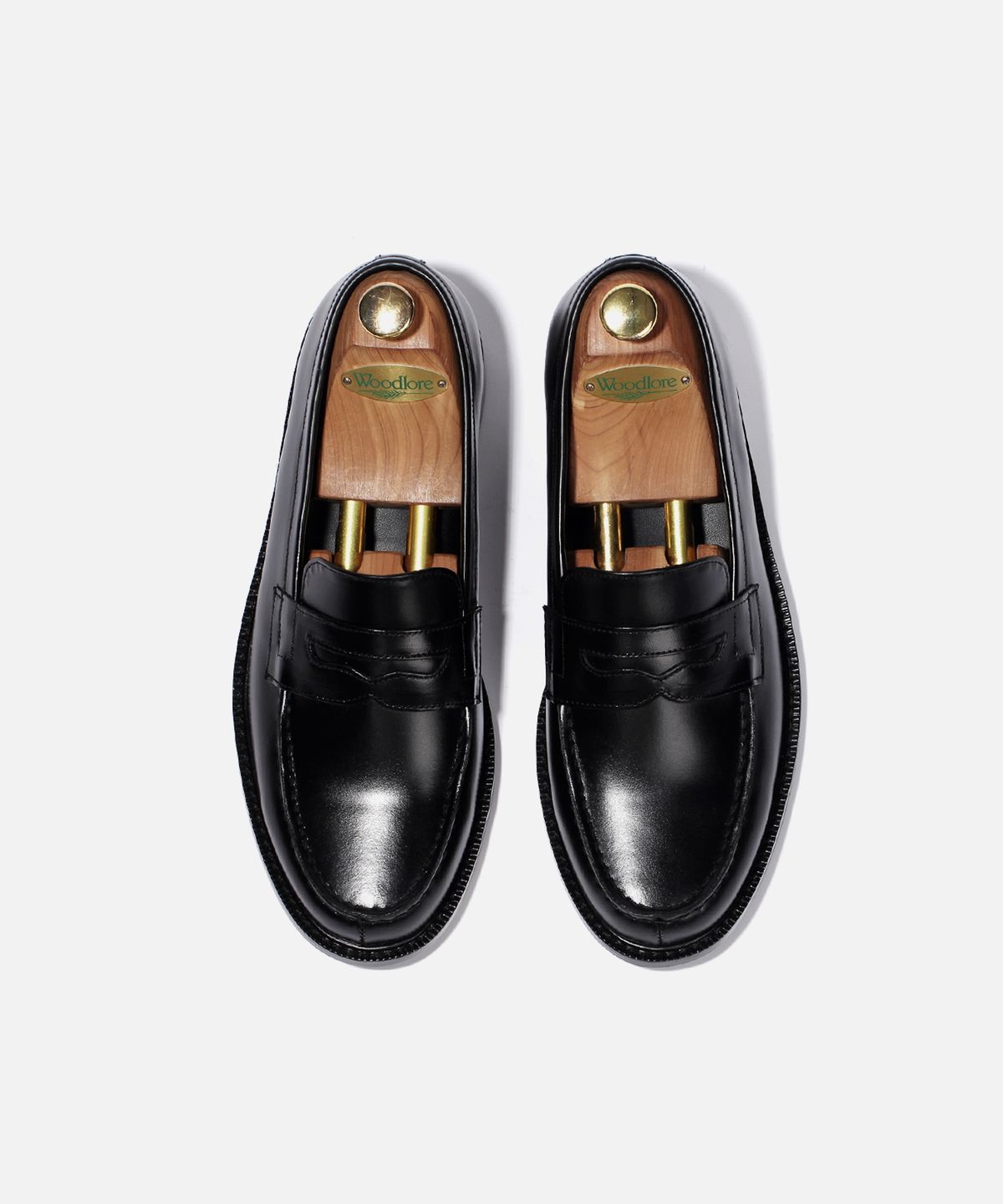 커스텀무드(CUSTOMMOOD) 웨스턴 소가죽 페니로퍼(black fg)