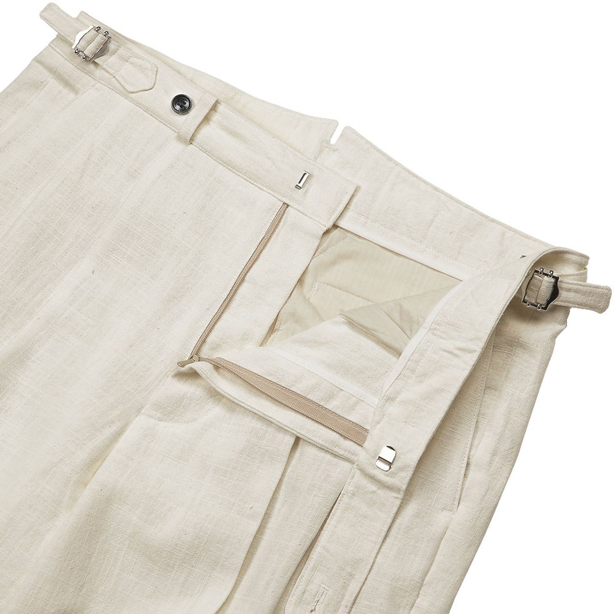 솔티(SORTIE) 8s Linen Side-adjust Trousers (Oatmeal)