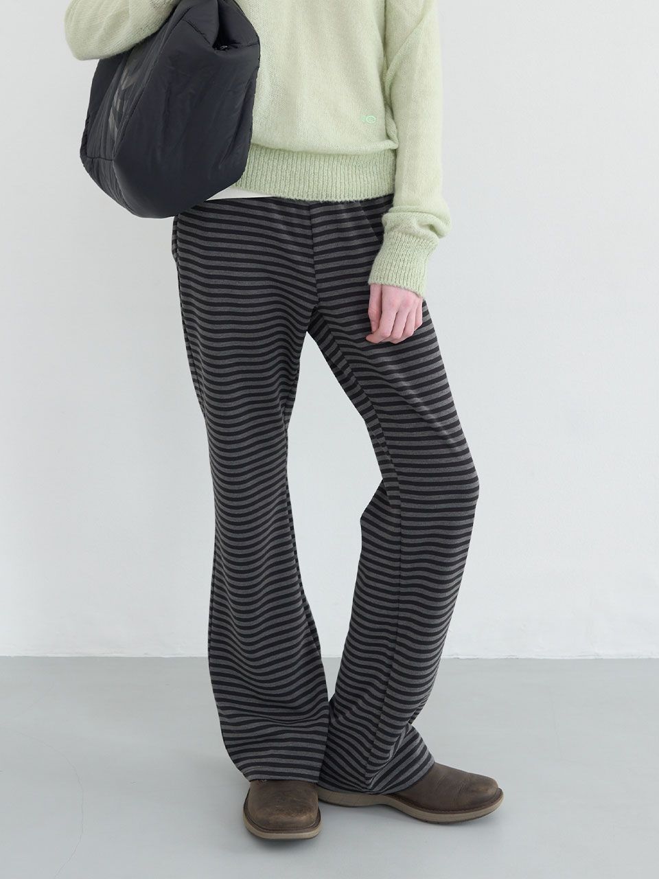 ◇ENZO BLUES◇ Terry Pretzel Banding Bootcut Pants Black MUSINSA公式 | ENZO BLUES Mild Stripe Banding Bootcut Pants