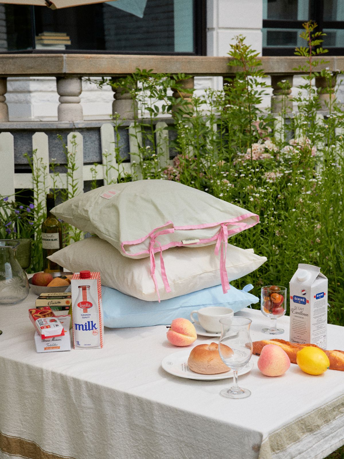 비비홈(VIVIHOME) 마들렌 리본 스트링 60수 고밀도 순면 방석 쿠션 커버 6colors