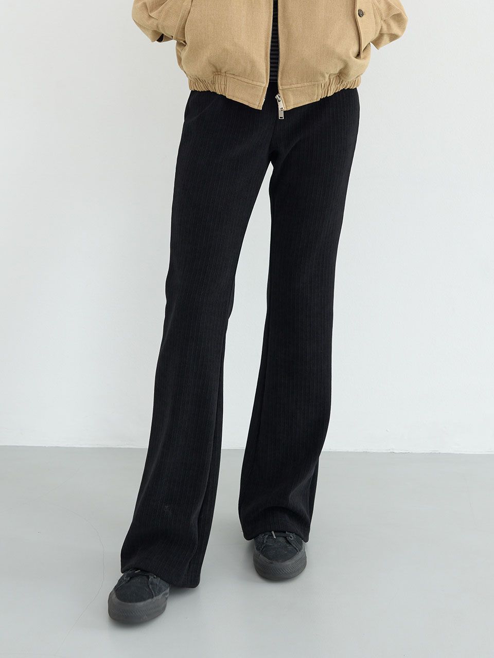 ◇ENZO BLUES◇ Corduroy Slim Banding Bootcut Pants Black MUSINSA公式 | ENZO BLUES Corduroy Slim Banding Bootcut Pants
