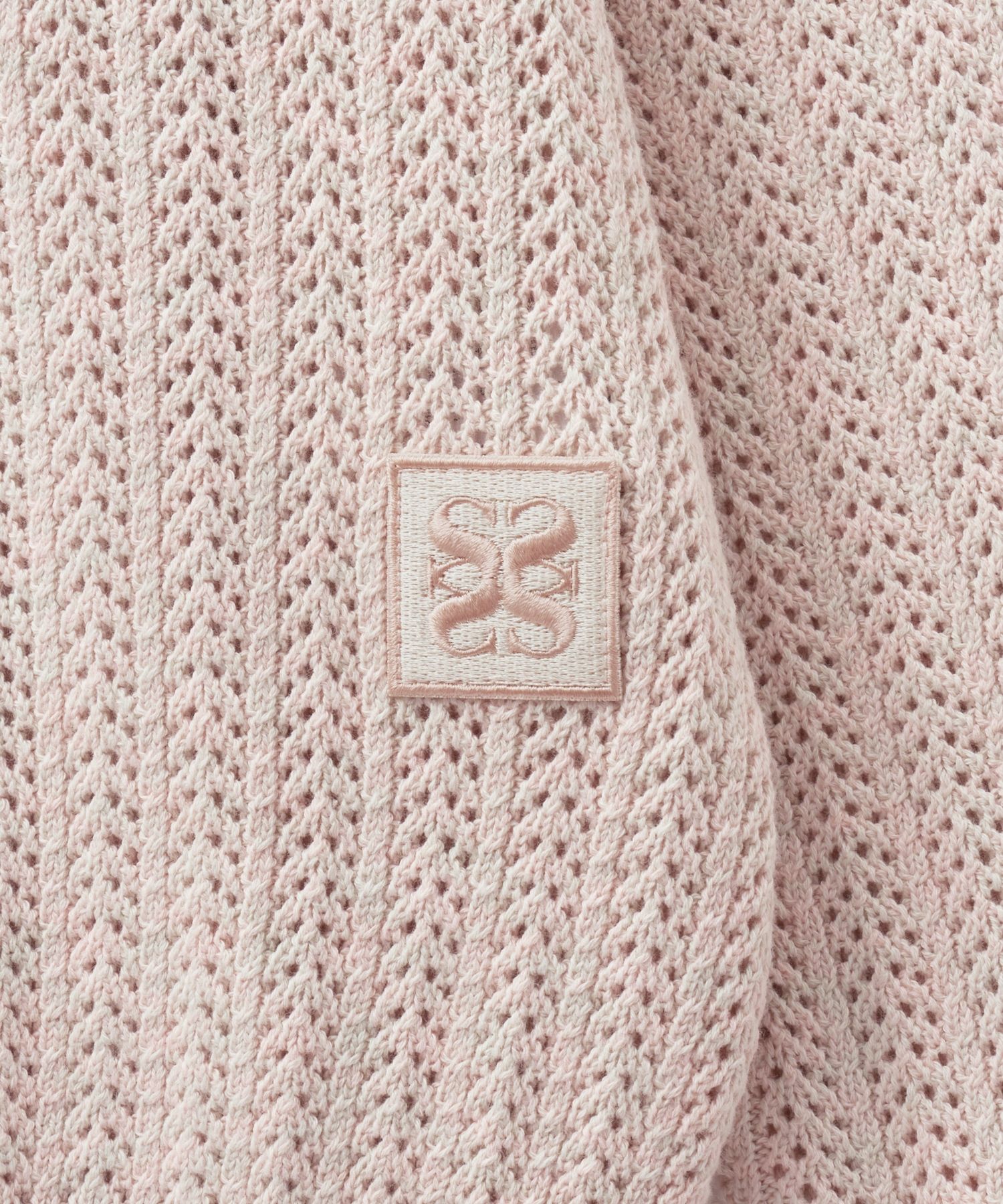◆SATUR◆ Ibiza ocean graphic mesh knit persimmon pink SA242 MUSINSA | SATUR Ibiza Ocean Graphic Mesh Knitwear Persimon Pink
