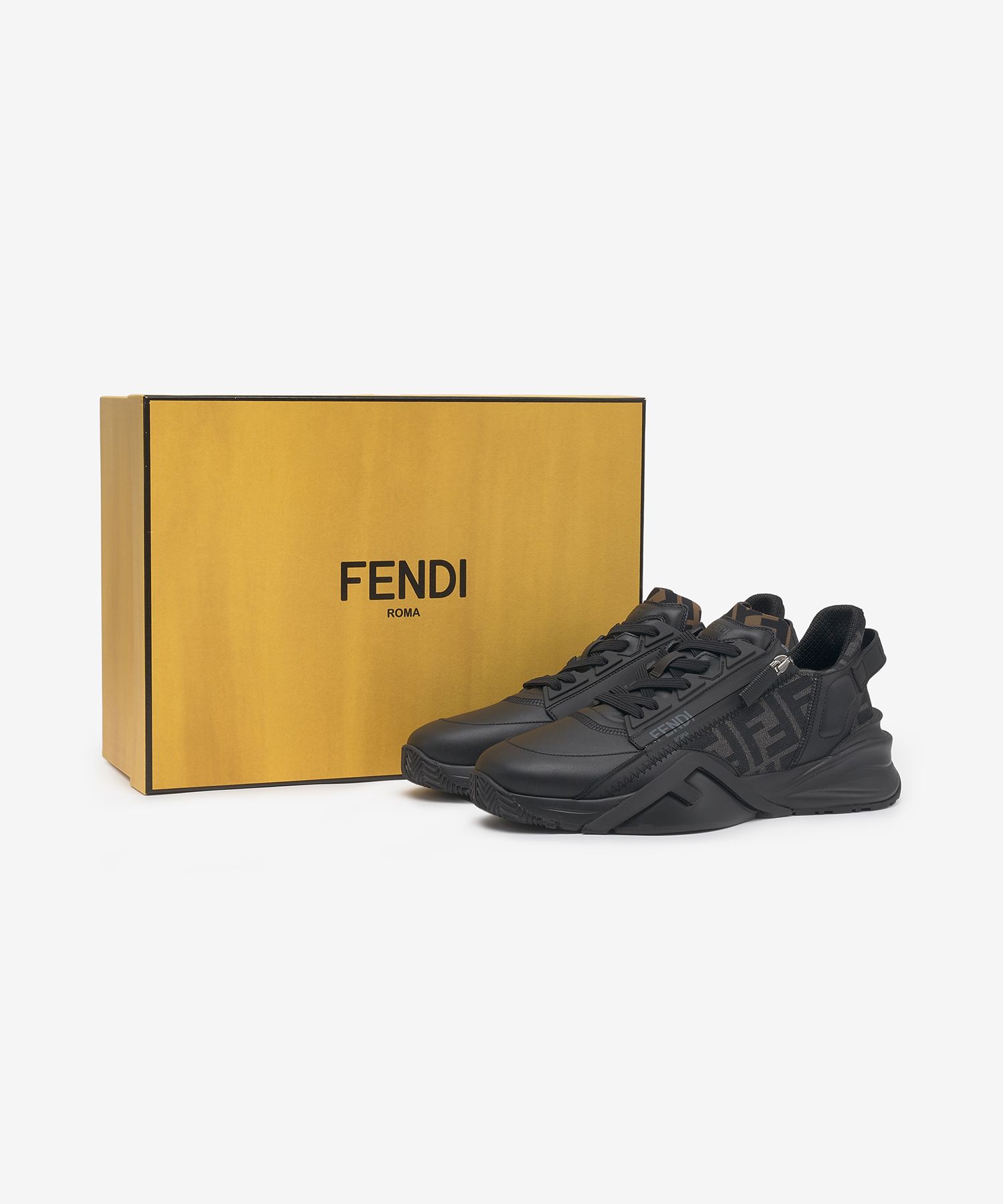 MUSINSA | FENDI Fendi Flow Sneakers - Black / 7E1392AJZHF1DV5