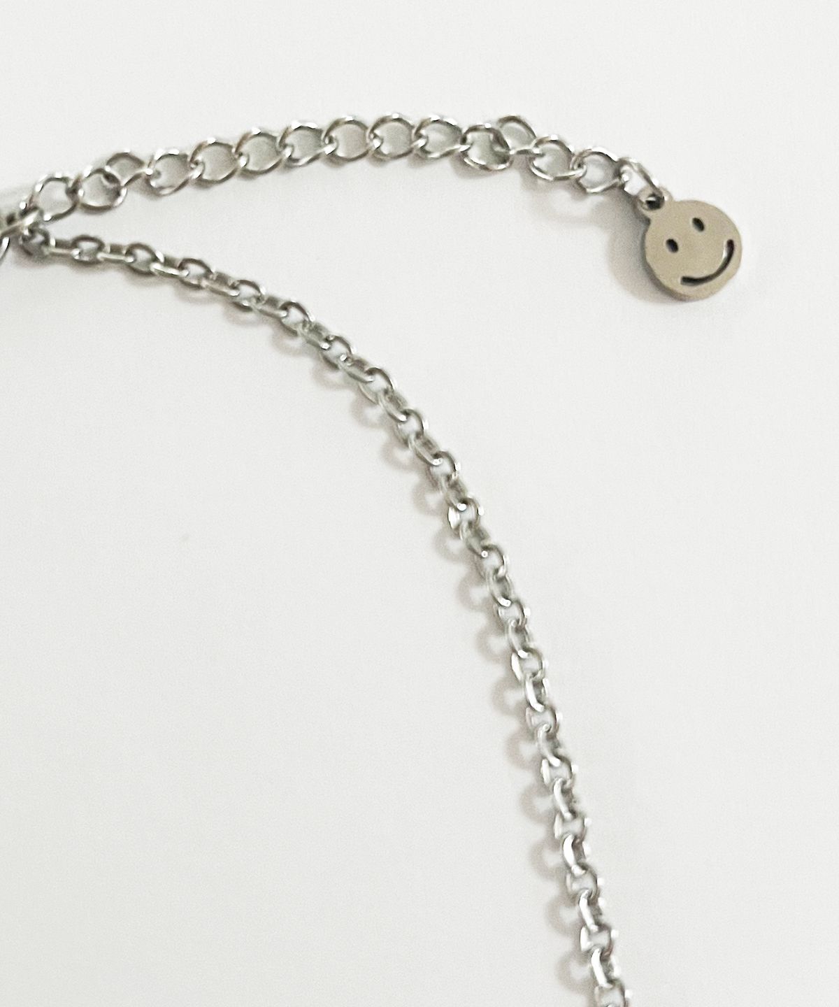 스케이터락(SK8ER ROCK) Smiley Key Surgical Steel Necklace ((Steel))