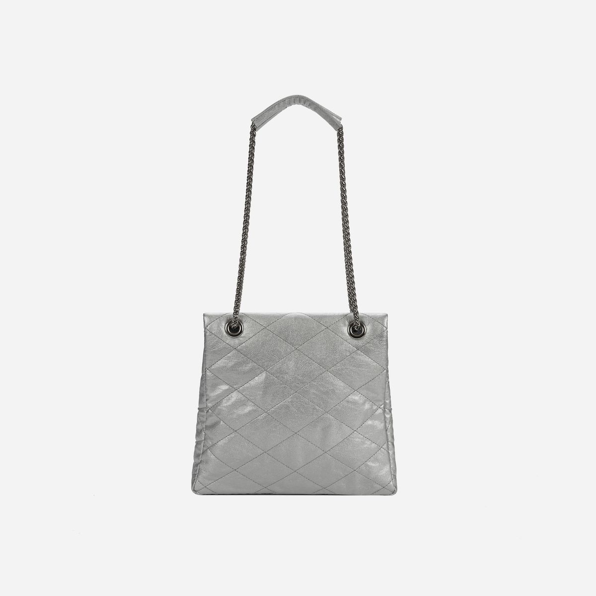 콰니(KWANI) Lozenge Studded Bag Small Cool Silver