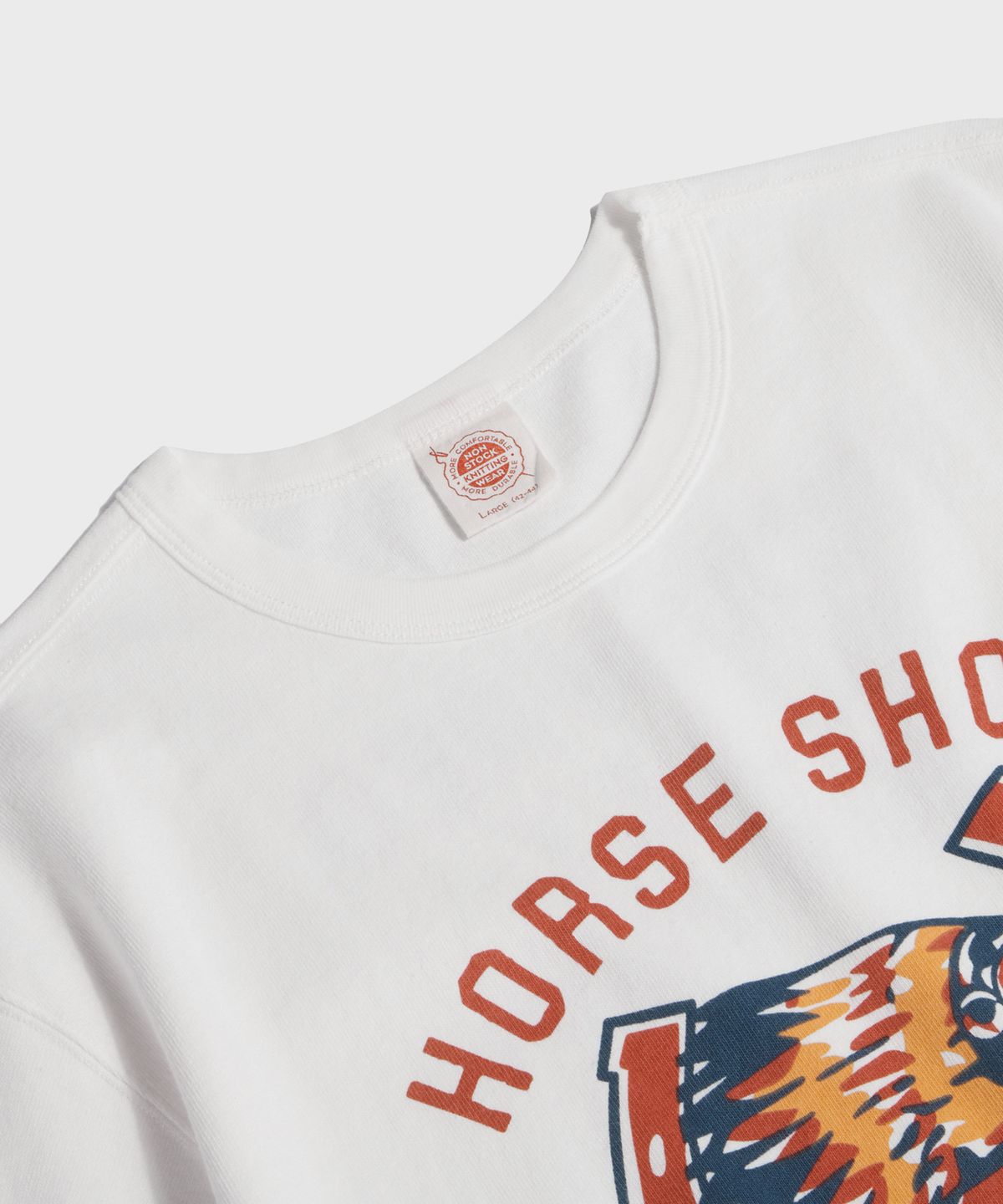 브론슨(BRONSON) Retro Horseshoe Graphic Tee White