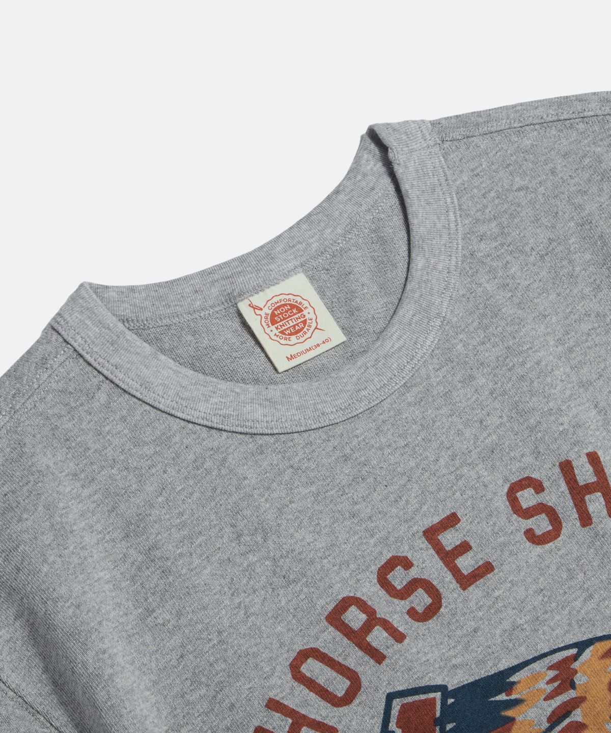 브론슨(BRONSON) Retro Horseshoe Graphic Tee Grey
