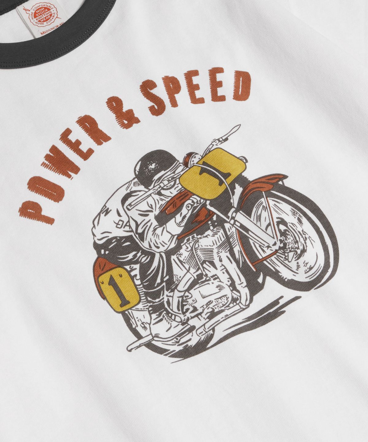 브론슨(BRONSON) Retro Motorcycle Graphic Tee White