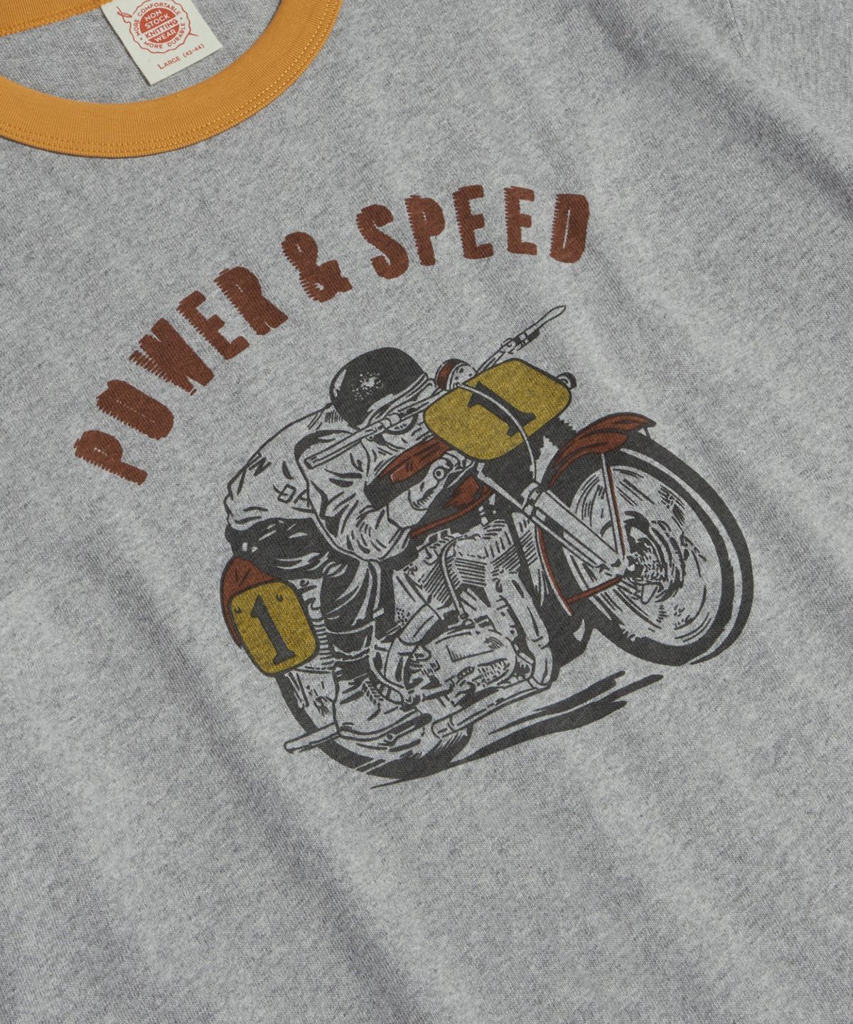 브론슨(BRONSON) Retro Motorcycle Graphic Tee Grey