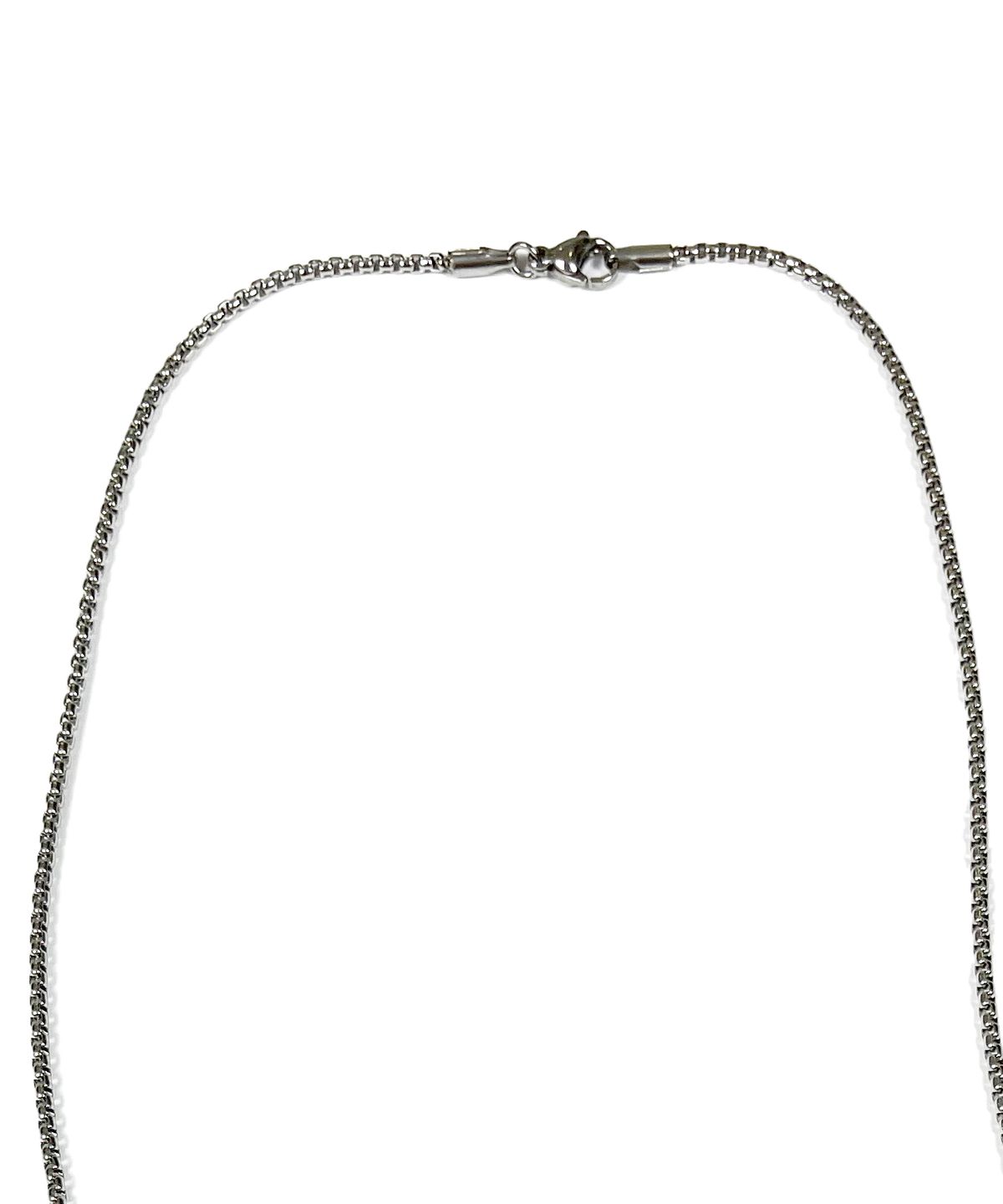 스케이터락(SK8ER ROCK) Three Pendant O-Ring Surgical Steel Necklace ((Steel))