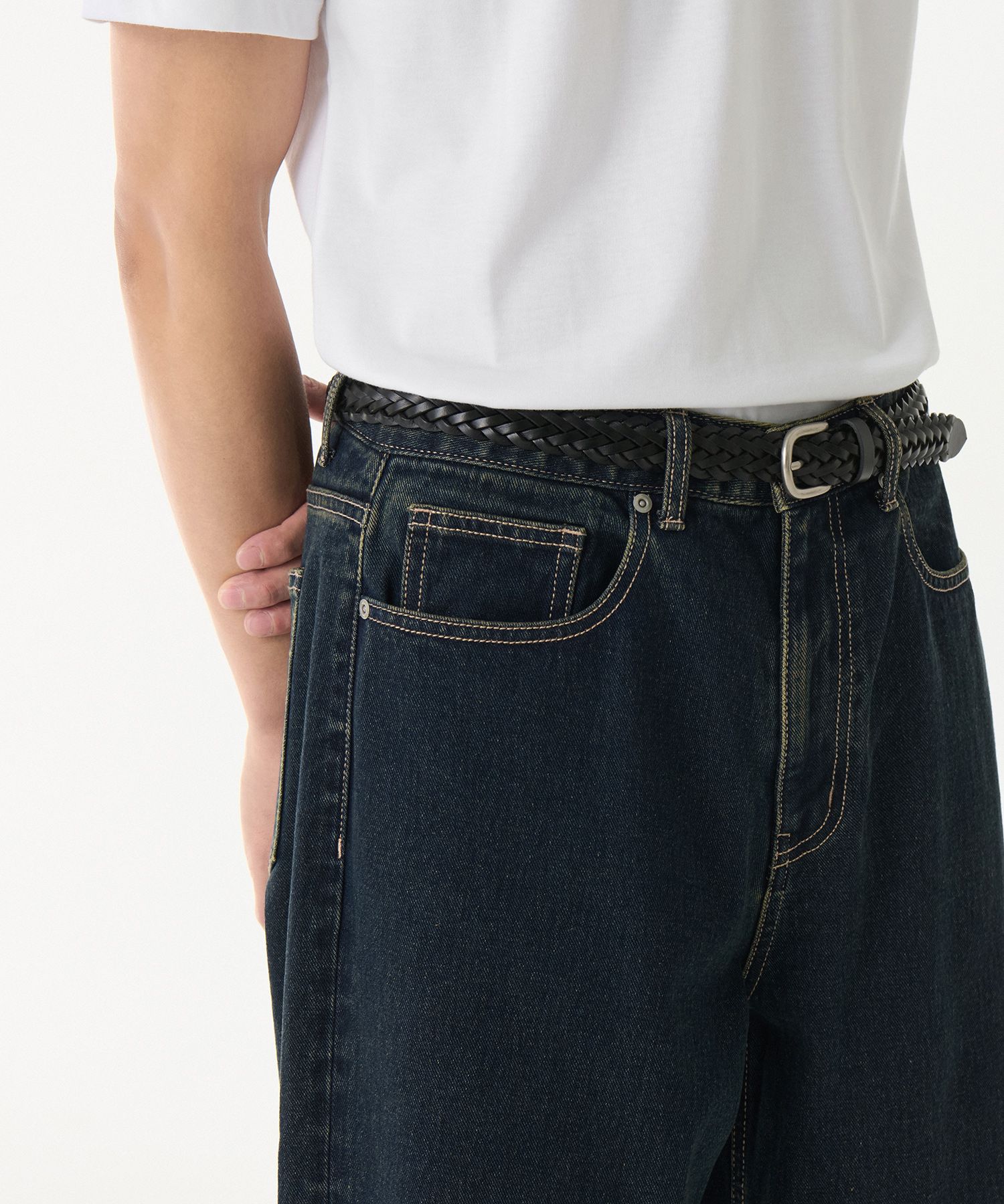 MUSINSA | MUSINSA STANDARD Big Wide Denim Pants [Dark Blue]