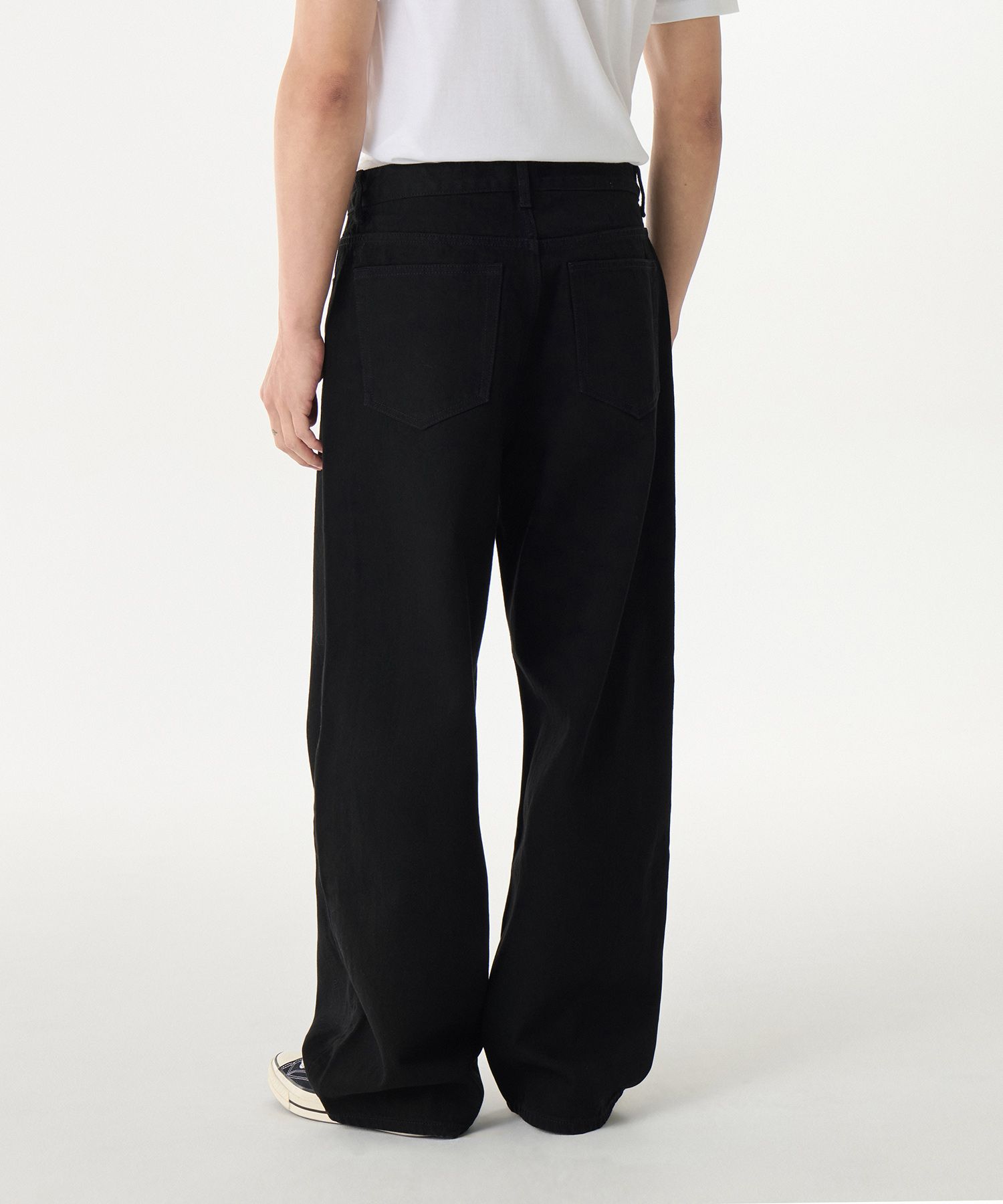 ★MUSINSA STANDARD★ Wide Cargo Denim Pants Washed Black MMC MUSINSA | MUSINSA STANDARD Big Wide Denim Pants [Black]