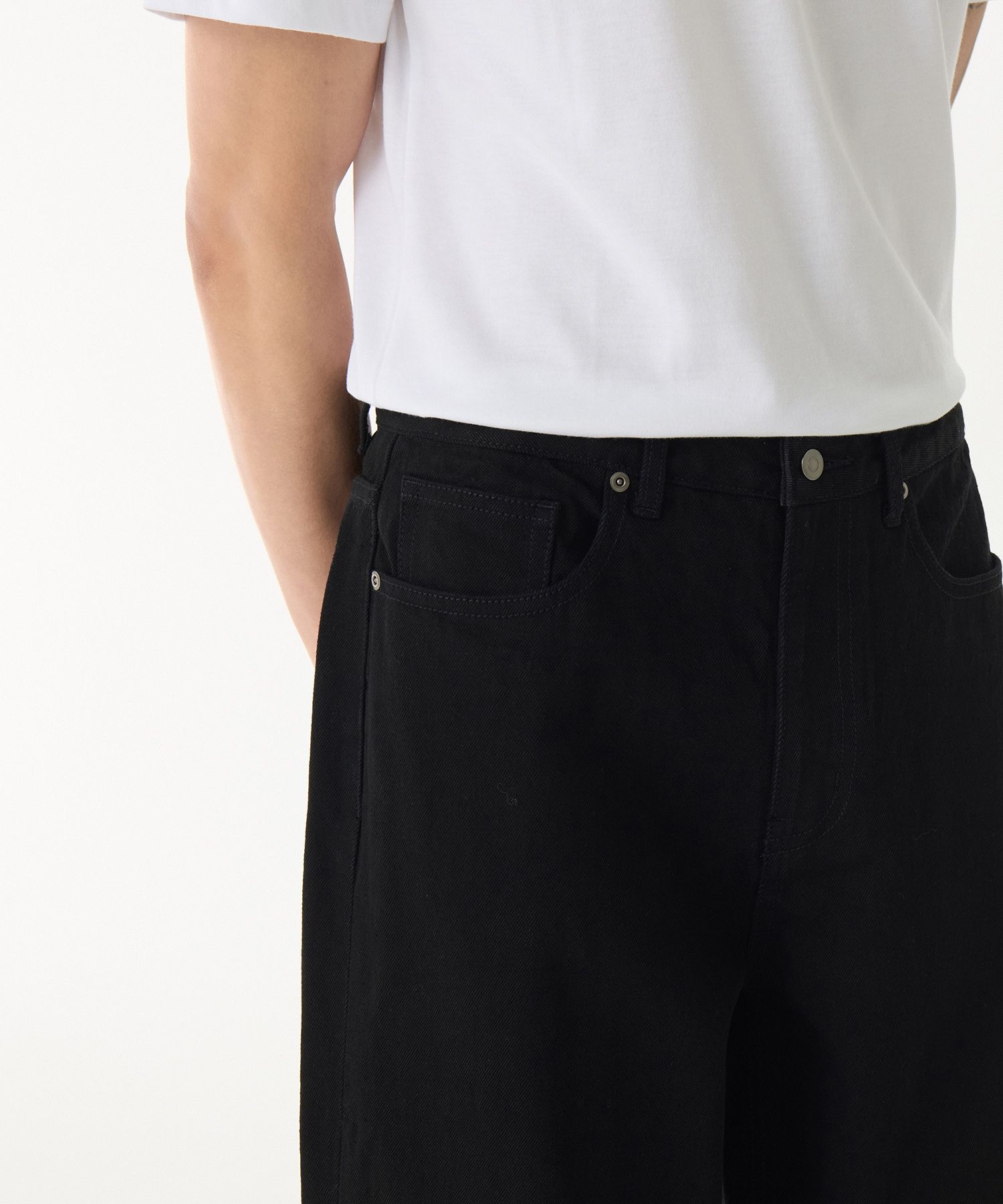 MUSINSA | MUSINSA STANDARD Big Wide Denim Pants [Black]