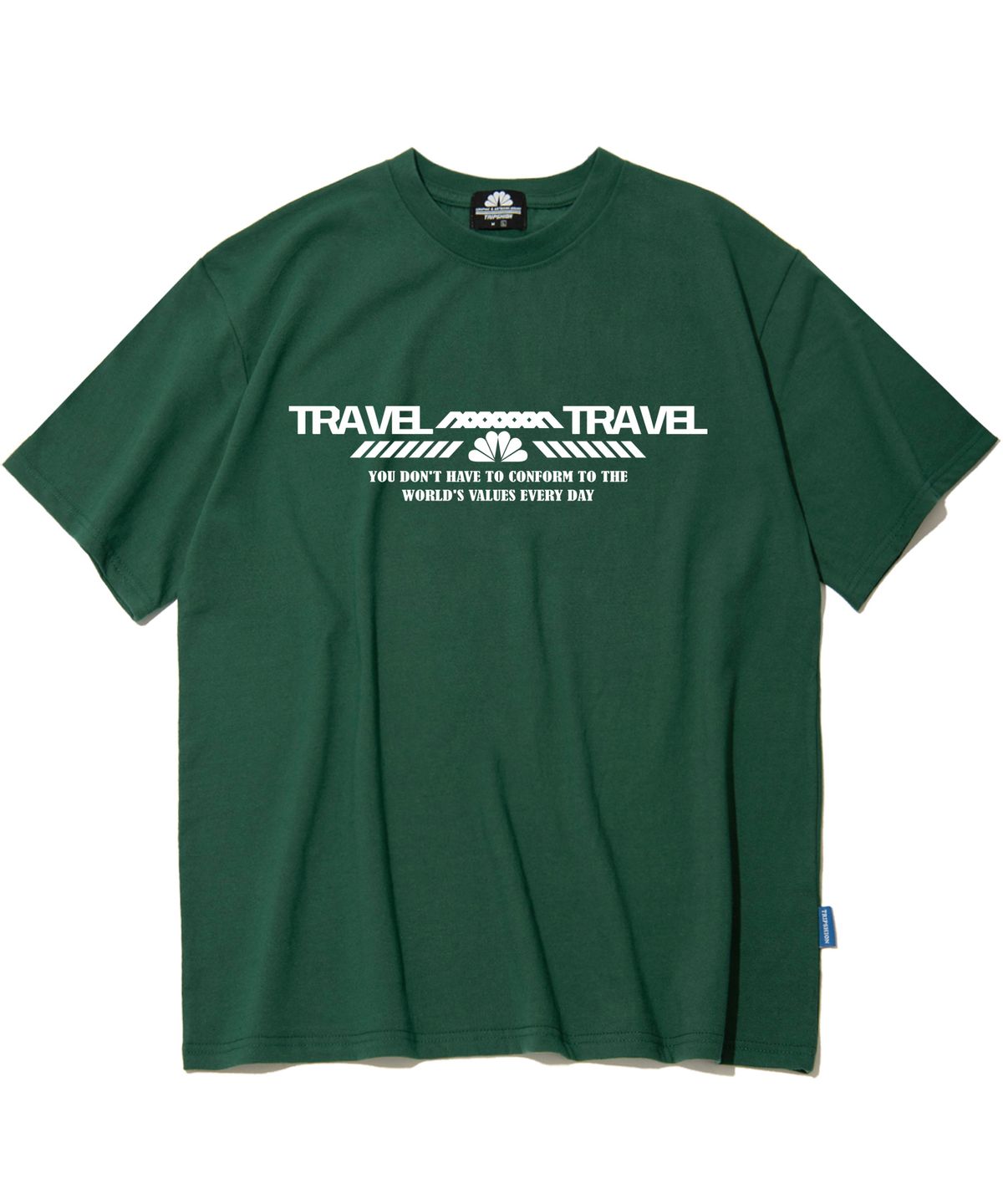 트립션(TRIPSHION) Double Travel 그래픽 티셔츠 - 8 컬러