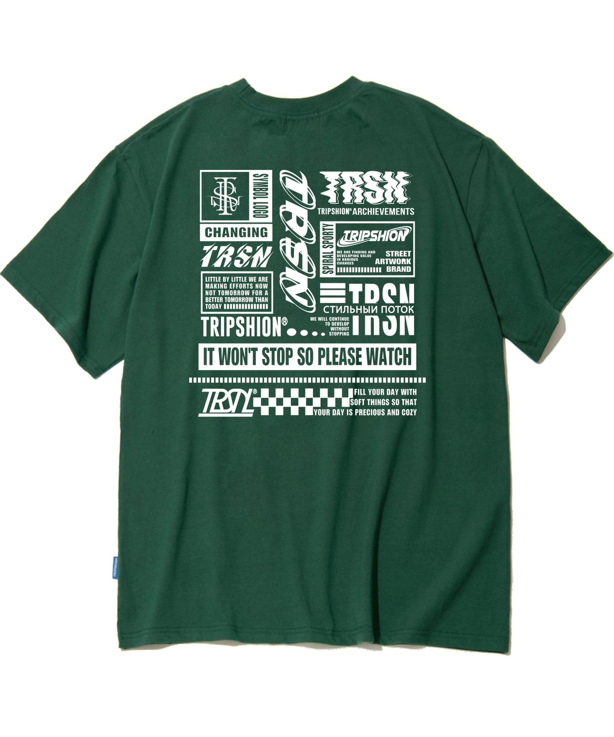 트립션(TRIPSHION) Big Logo Compil 그래픽 티셔츠 - 8 컬러