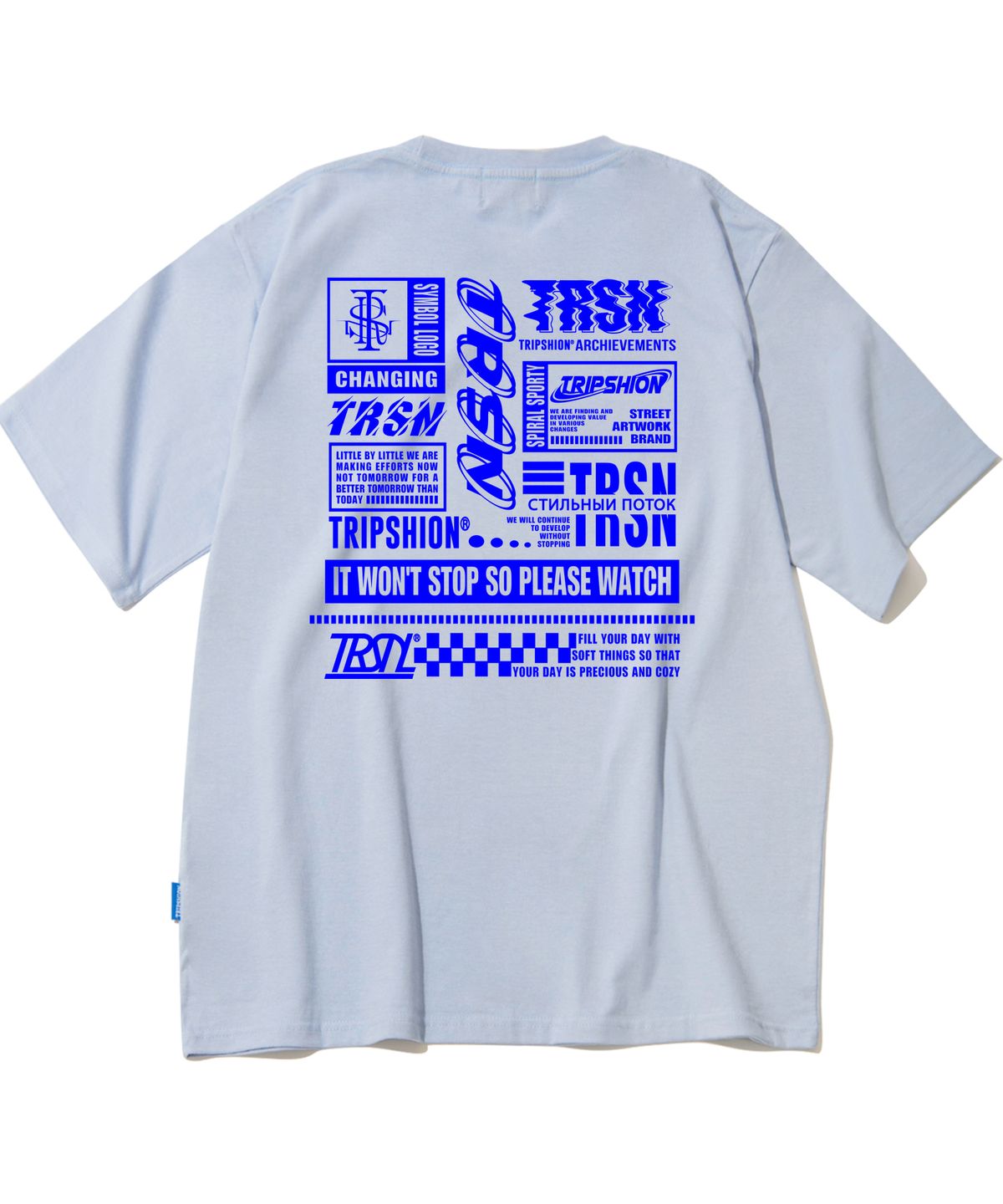 트립션(TRIPSHION) Big Logo Compil 그래픽 티셔츠 - 8 컬러