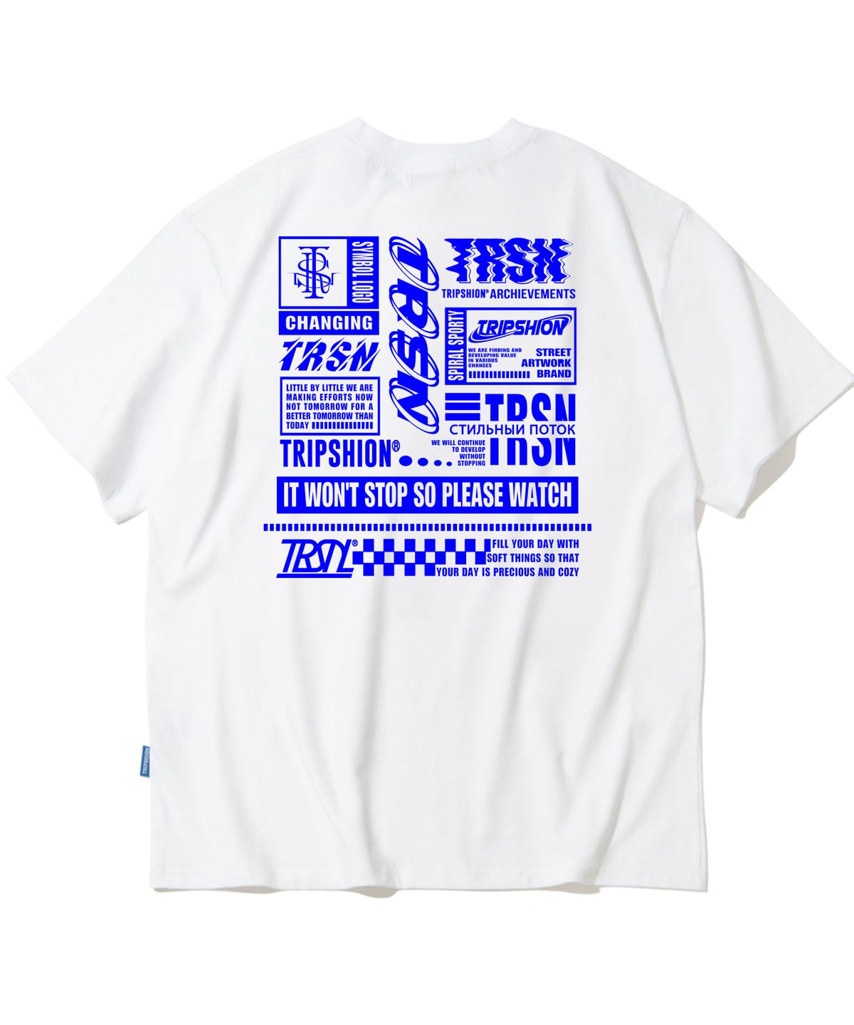 트립션(TRIPSHION) Big Logo Compil 그래픽 티셔츠 - 8 컬러