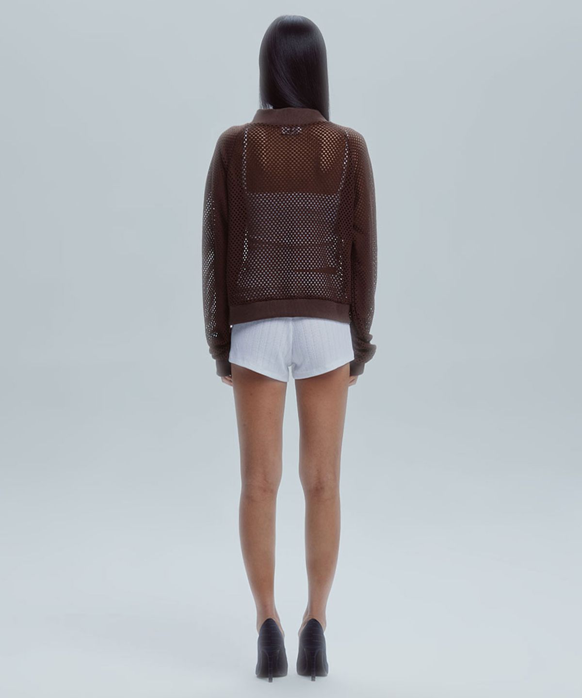 길라아카이브(GILAARCHIVE) SYMBOL MESH JERSEY ZIP-UP_BR
