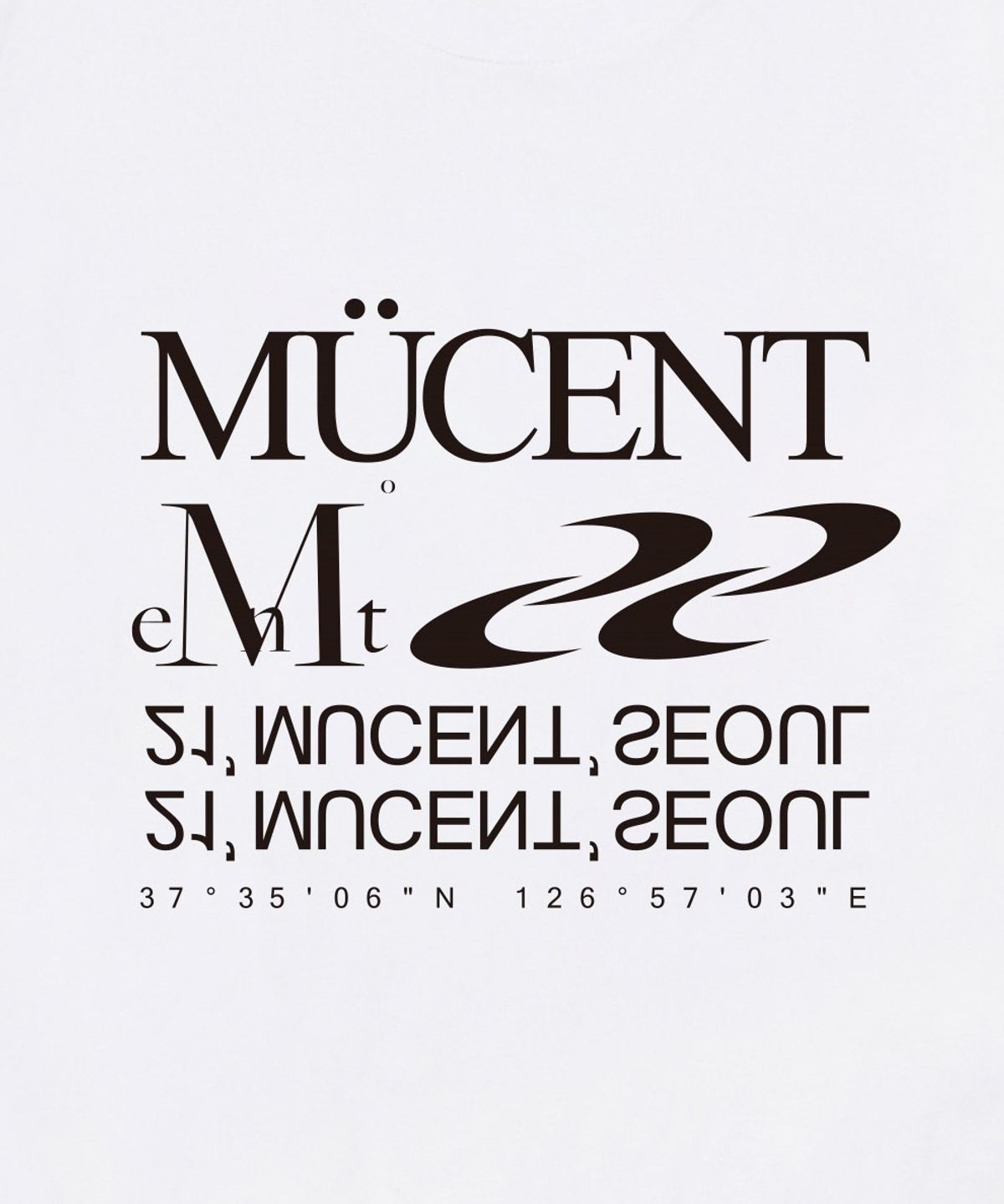무센트(MUCENT) 에센셜 레터링 반팔 티 (5컬러)