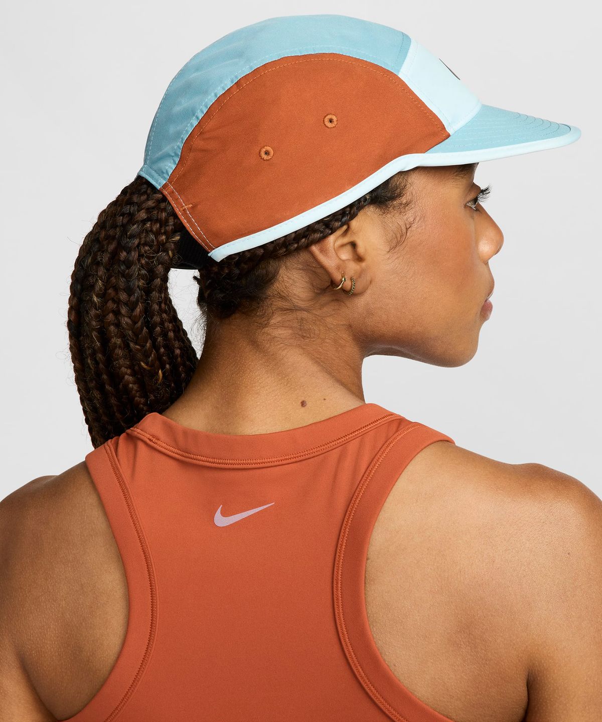 나이키(NIKE) 드라이 핏 플라이 언스트럭처 스우시 캡 - 데님 터쿼이즈:글레시어 블루:다크 러셋:블랙 / FB5624-464