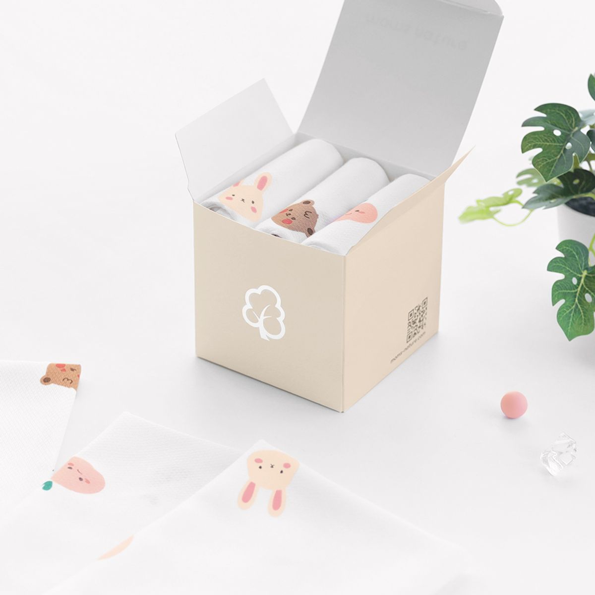 맘스네이처(MOMSNATURE) 대나무 손수건 15매입(BOX포장)