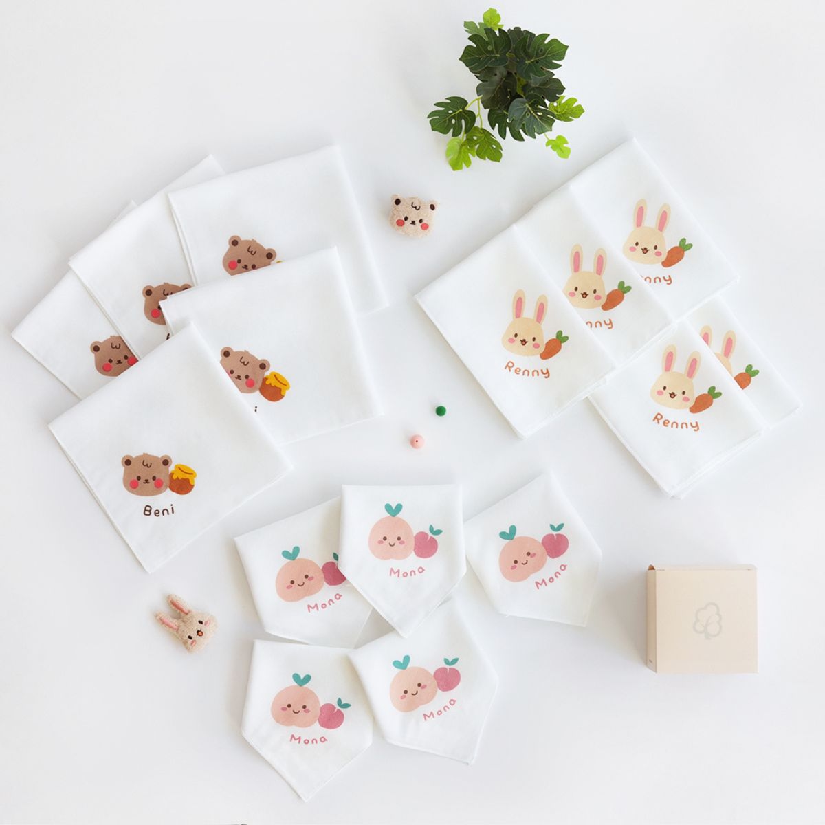 맘스네이처(MOMSNATURE) 대나무 손수건 15매입(BOX포장)