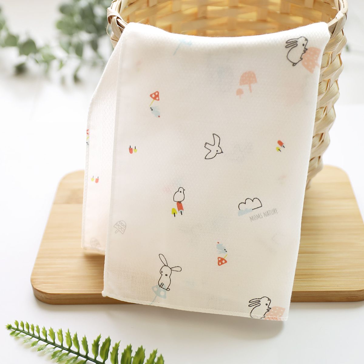 맘스네이처(MOMSNATURE) 대나무 특대형 손수건 5장 (43x43)