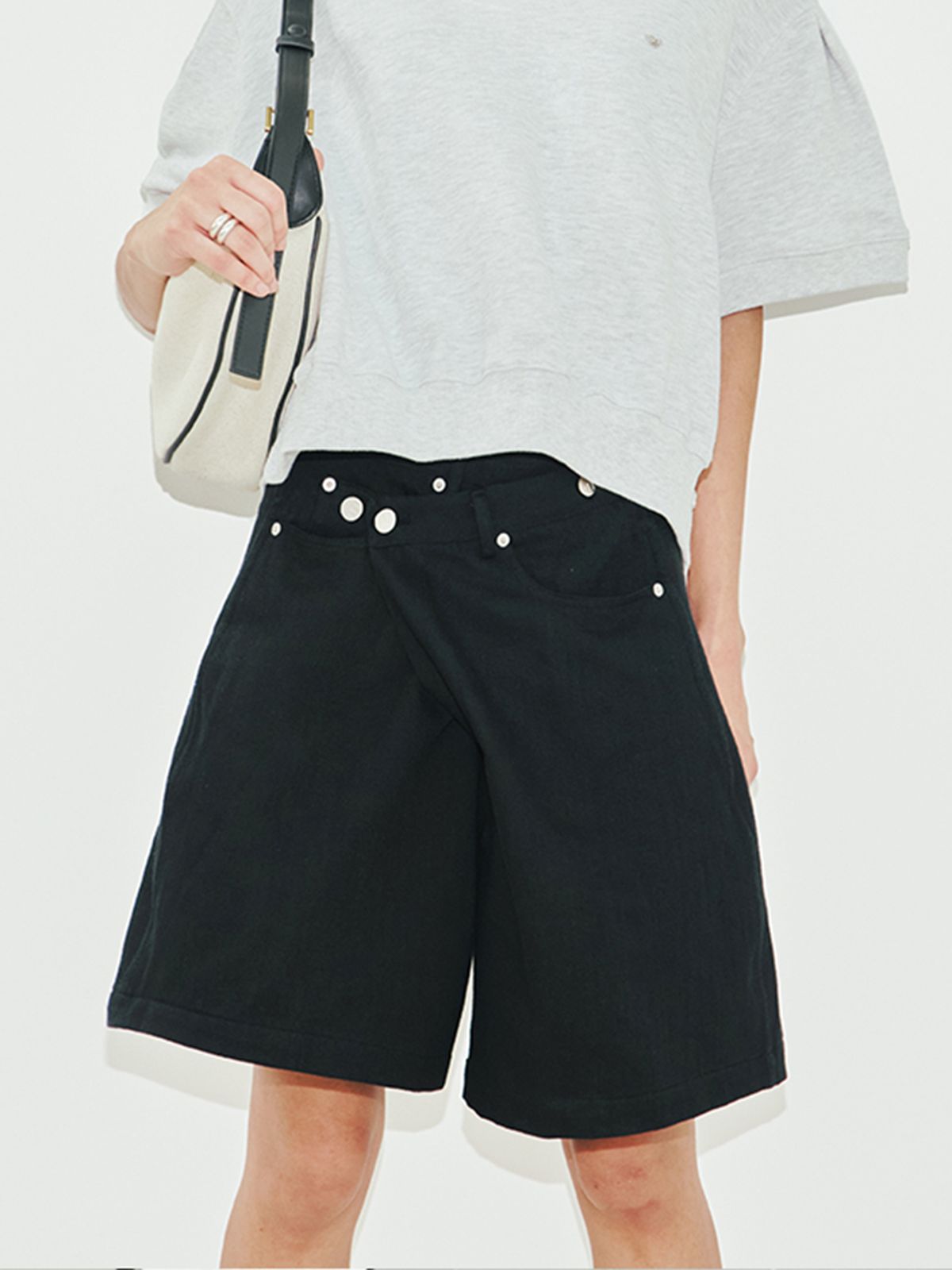 위메농(OUI MAIS NON) Unbalance bermuda pants
