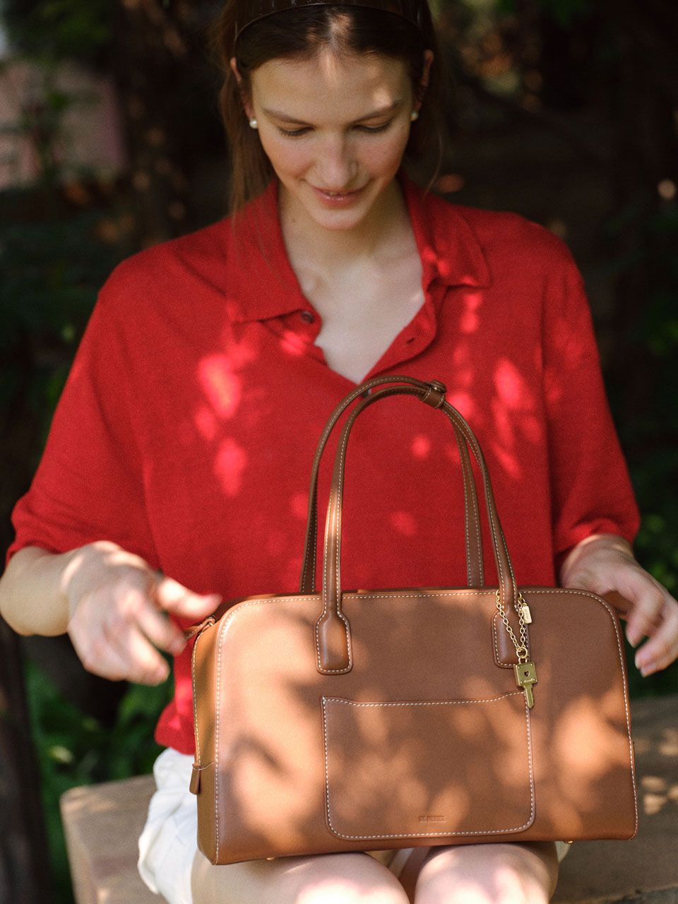 ★DE MERIEL★ Cayley Boston Bag Choco Brown CAYLEY BOSTON MUSINSA | DEMERIEL Cayley Boston Bag Choco Brown